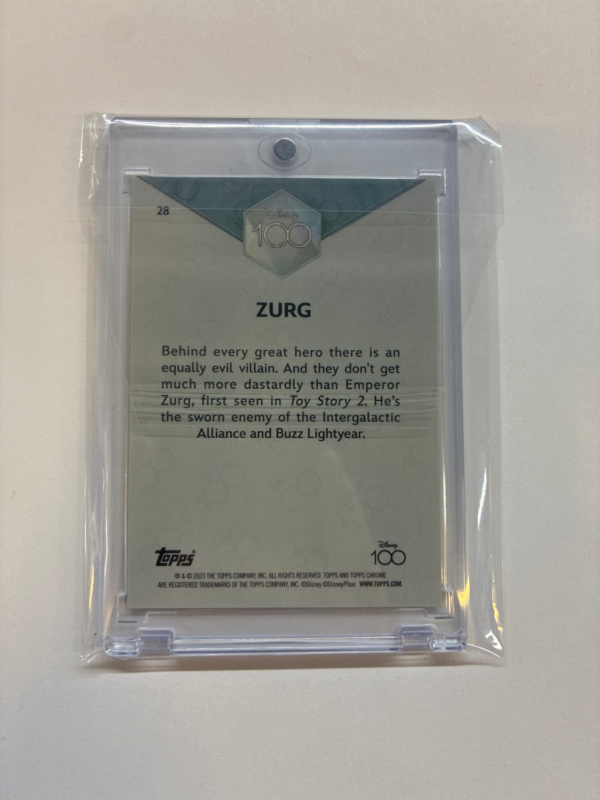 2023 Topps Chrome Disney 100 Zurg Purple Refractor /299