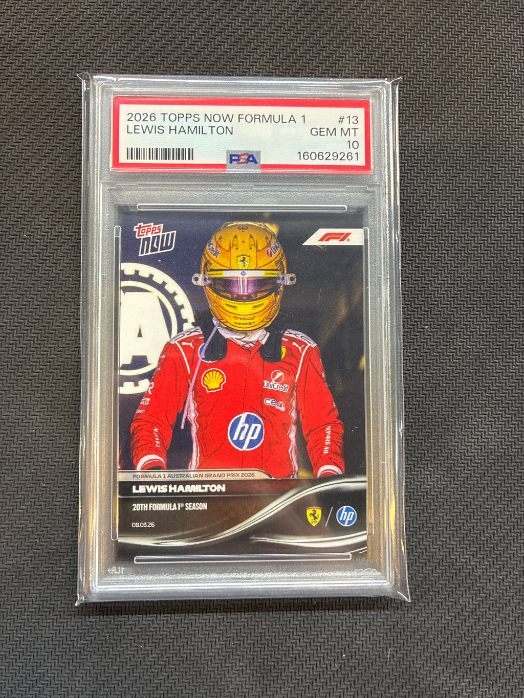 2026 Topps Now Formula 1 Lewis Hamilton #13 PSA 10 261