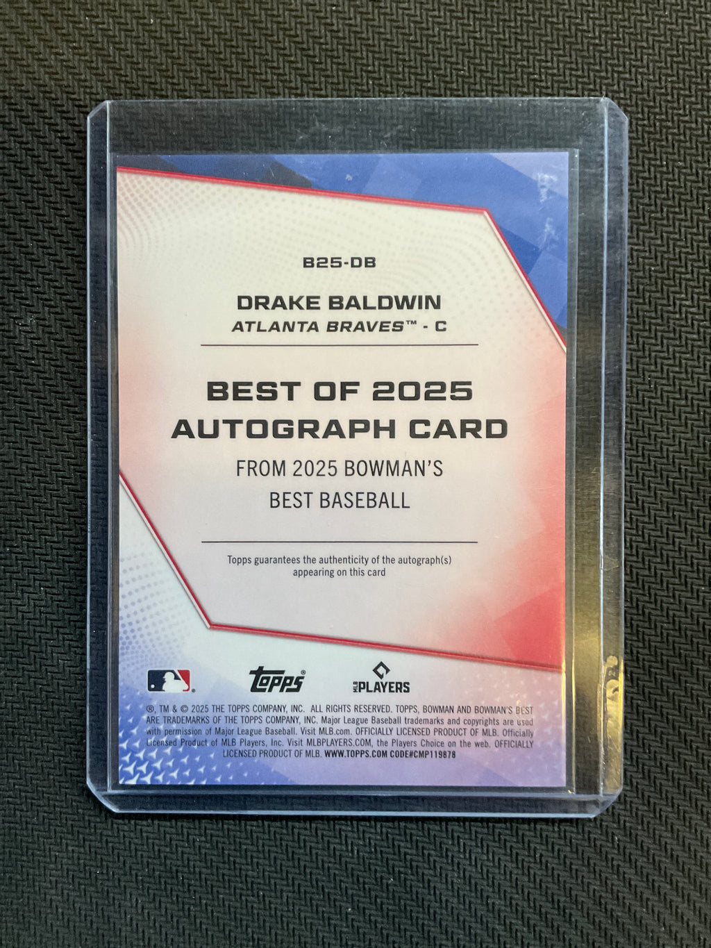 2025 Bowman's Best Drake Baldwin Rookie Auto /99 Green