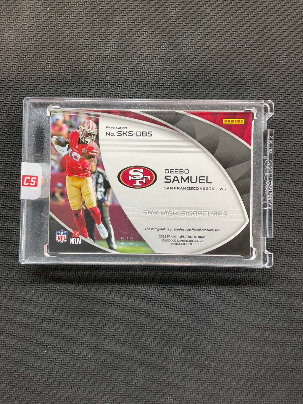 2022 Spectra Deebo Samuel Sky High Nebula Auto /2 49ers