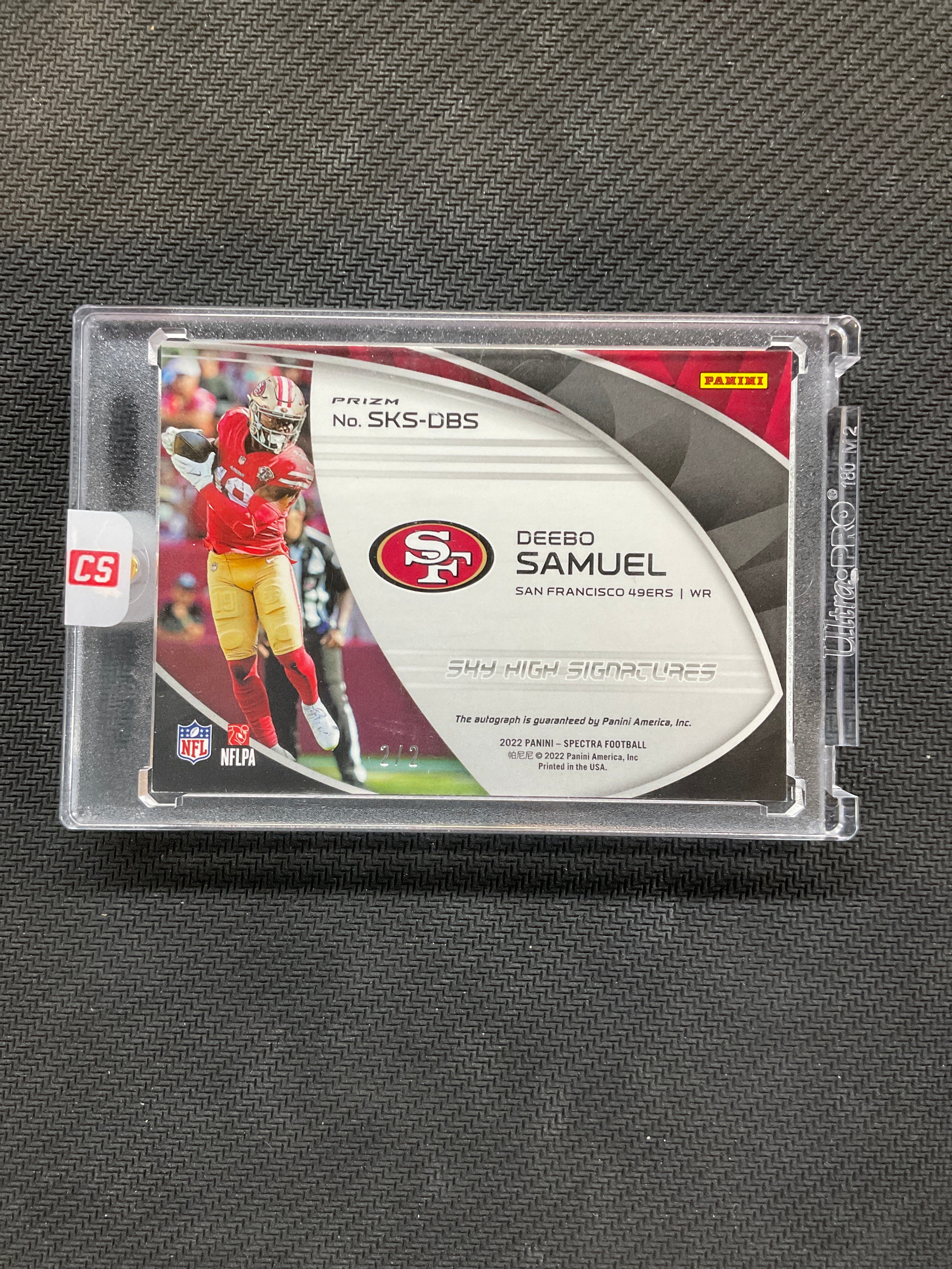 2022 Spectra Deebo Samuel Sky High Nebula Auto /2 49ers