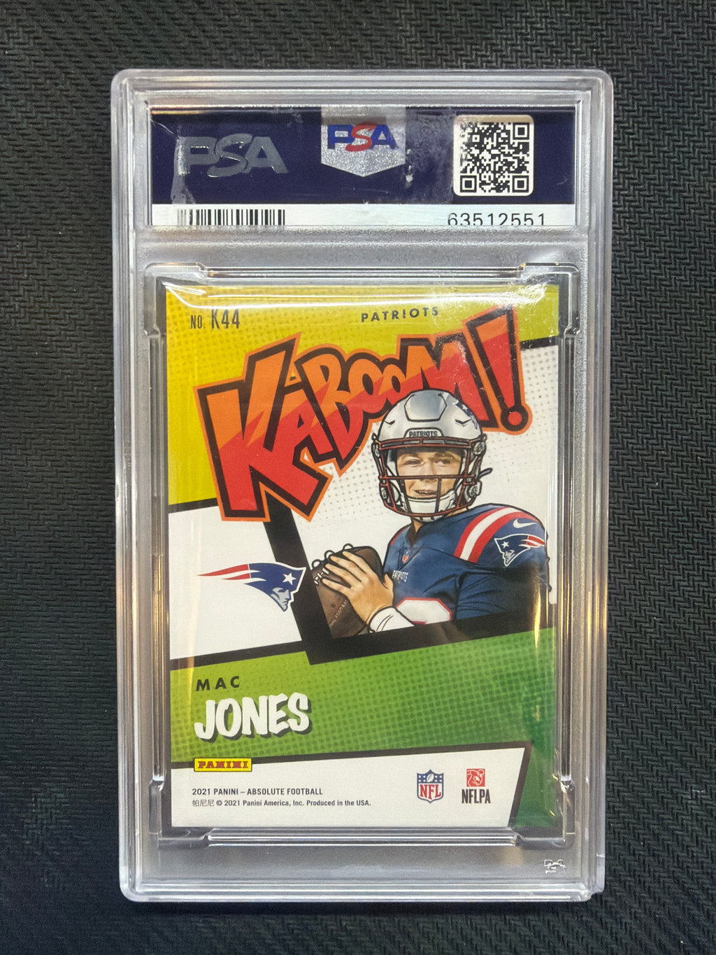 2021 Absolute Mac Jones Kaboom Gold /10 PSA 10