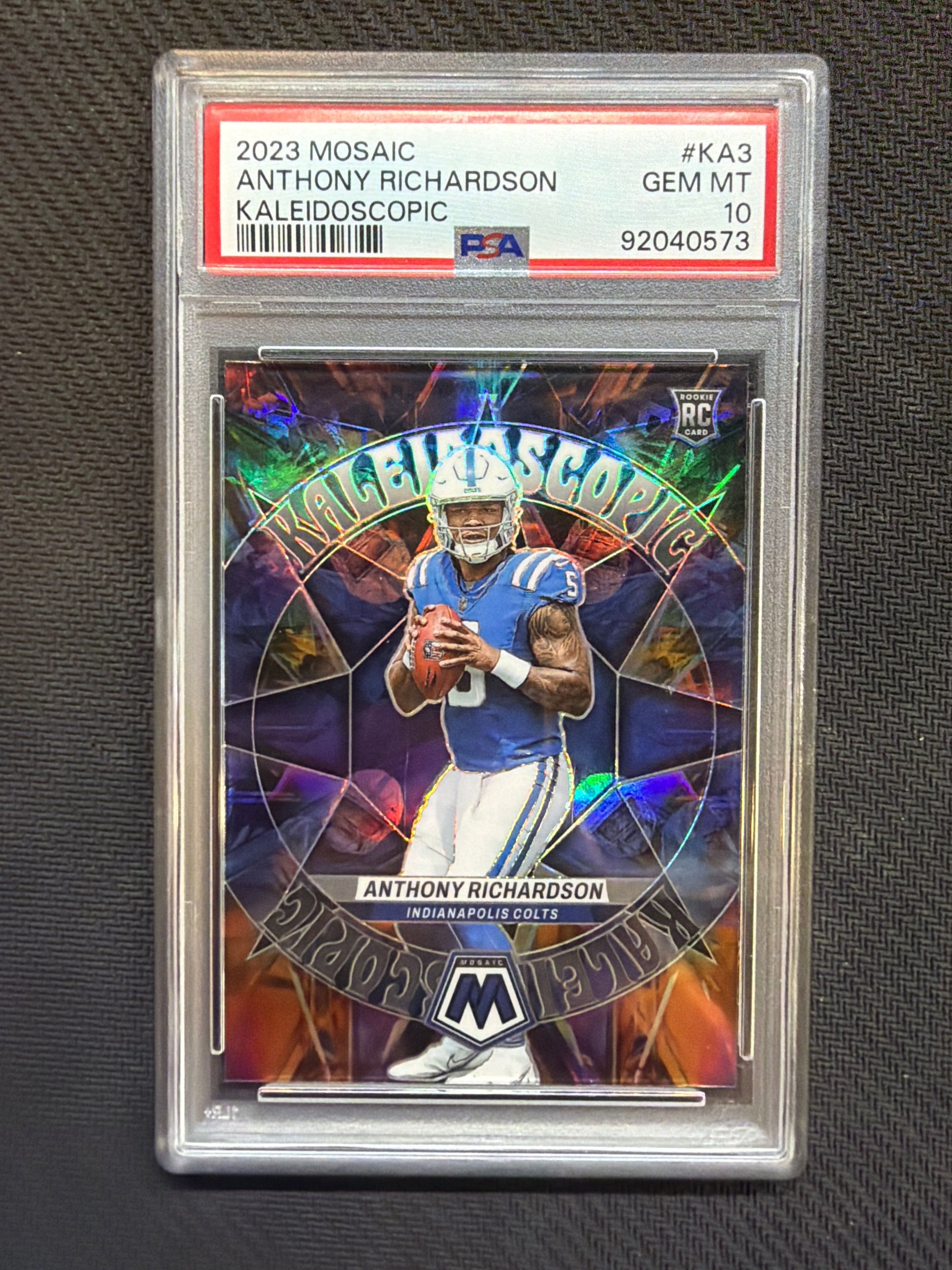 2023 Mosaic Anthony Richardson Kaleidoscopic PSA 10 Colts