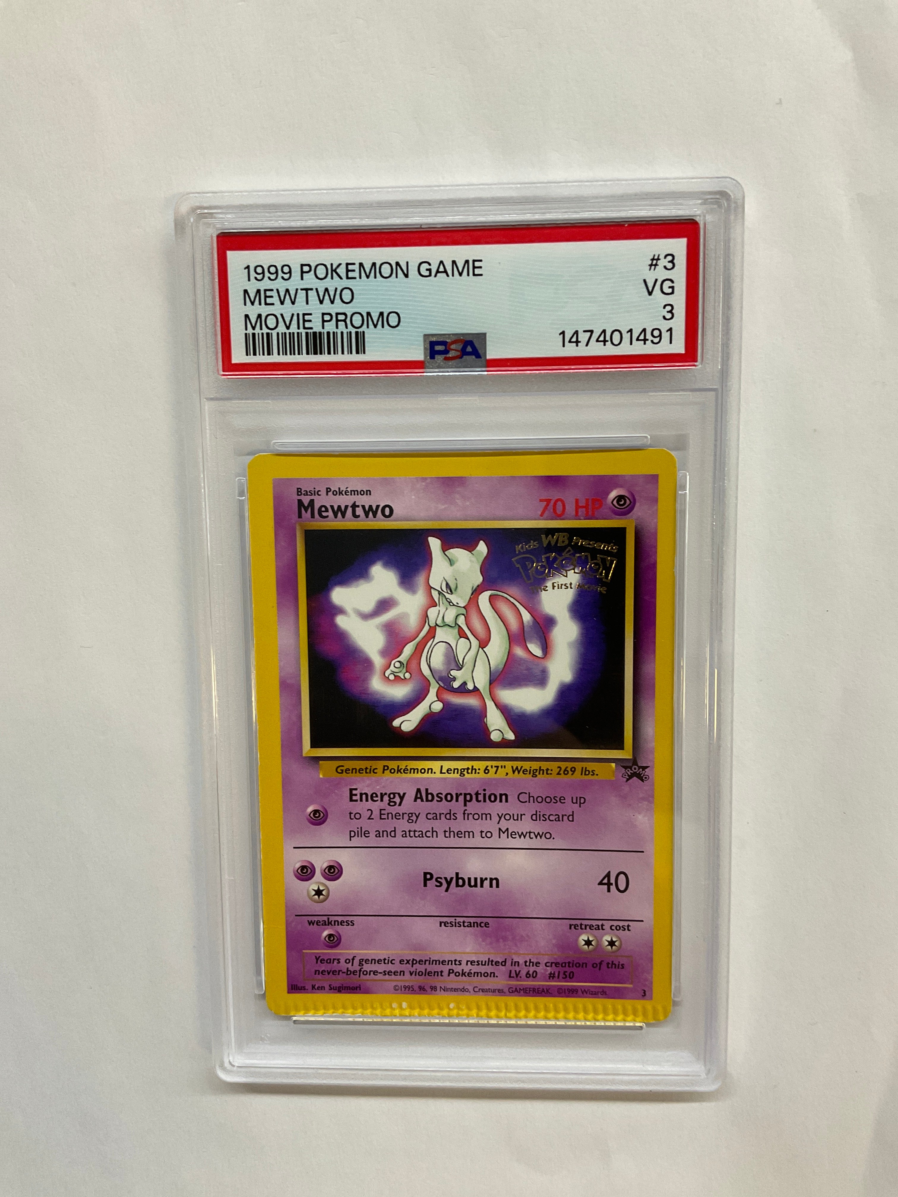 1999 Mewtwo Movie Promo 3 PSA 3 - CRIMP ERROR!
