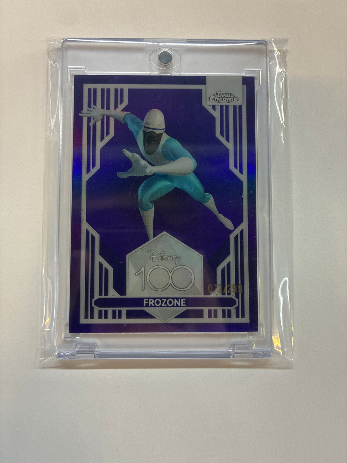 2023 Topps Chrome Disney 100 Frozone Purple Refractor /299