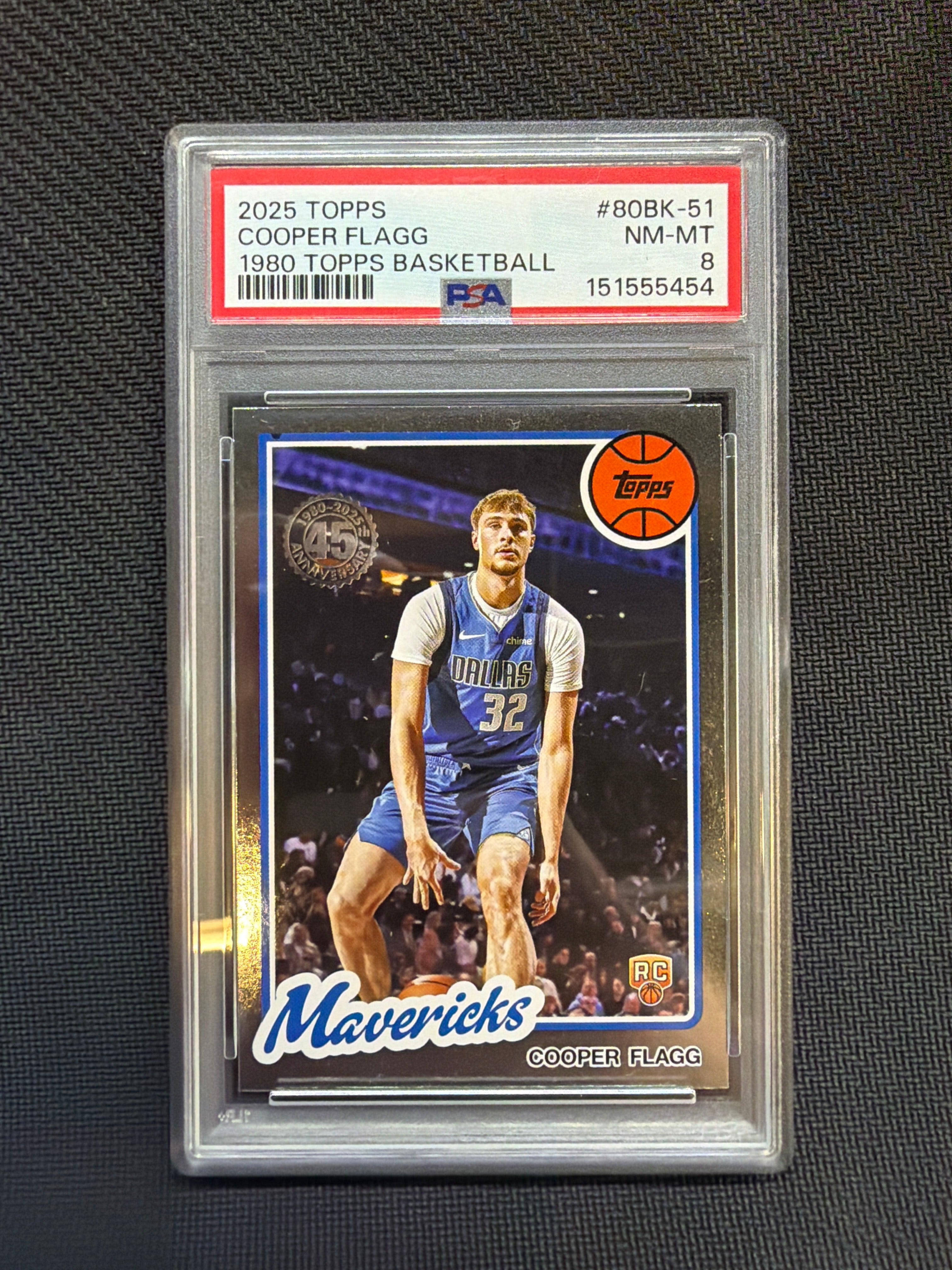 2025/26 Topps Cooper Flagg Rookie 80 PSA 8 454