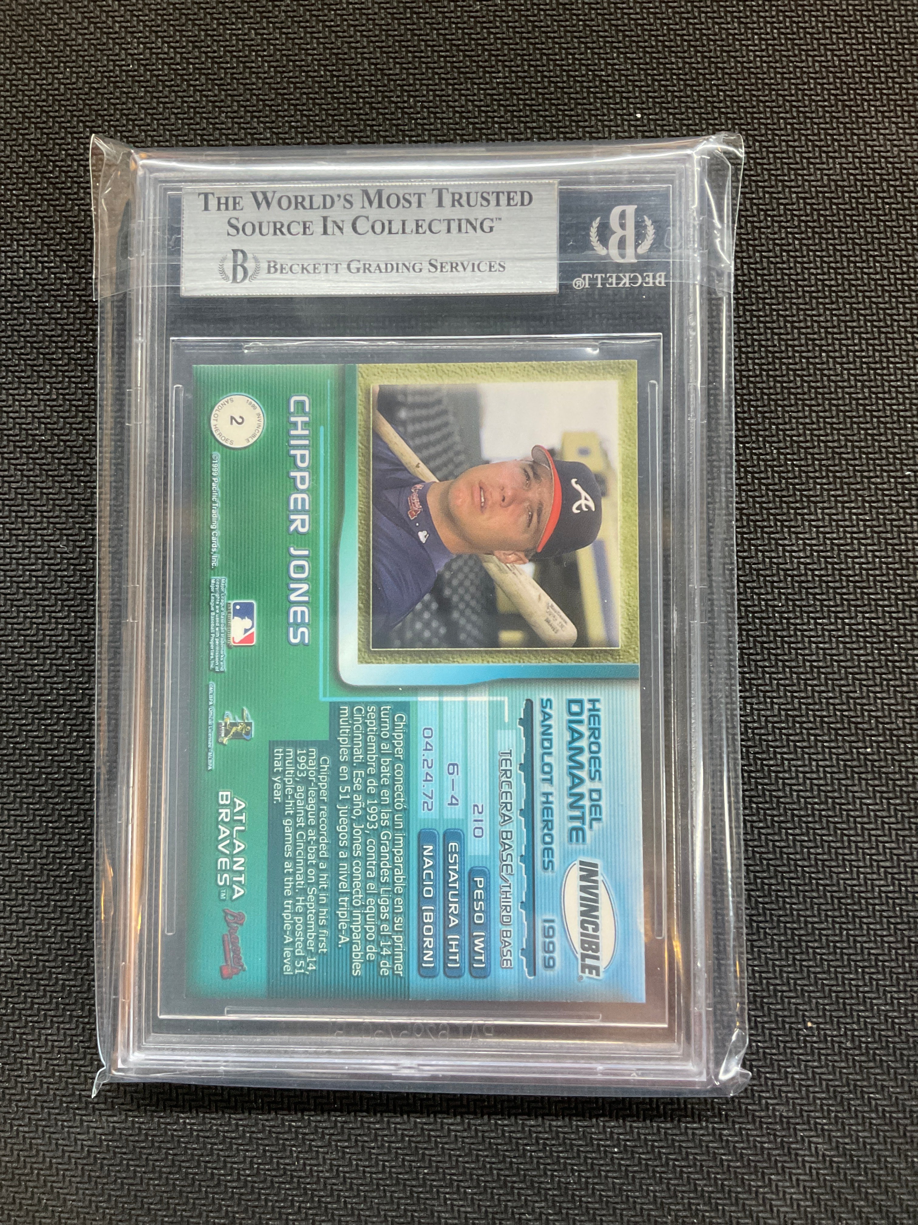 1999 Pacific Chipper Jones Sandlot Heroes BGS 9 Braves