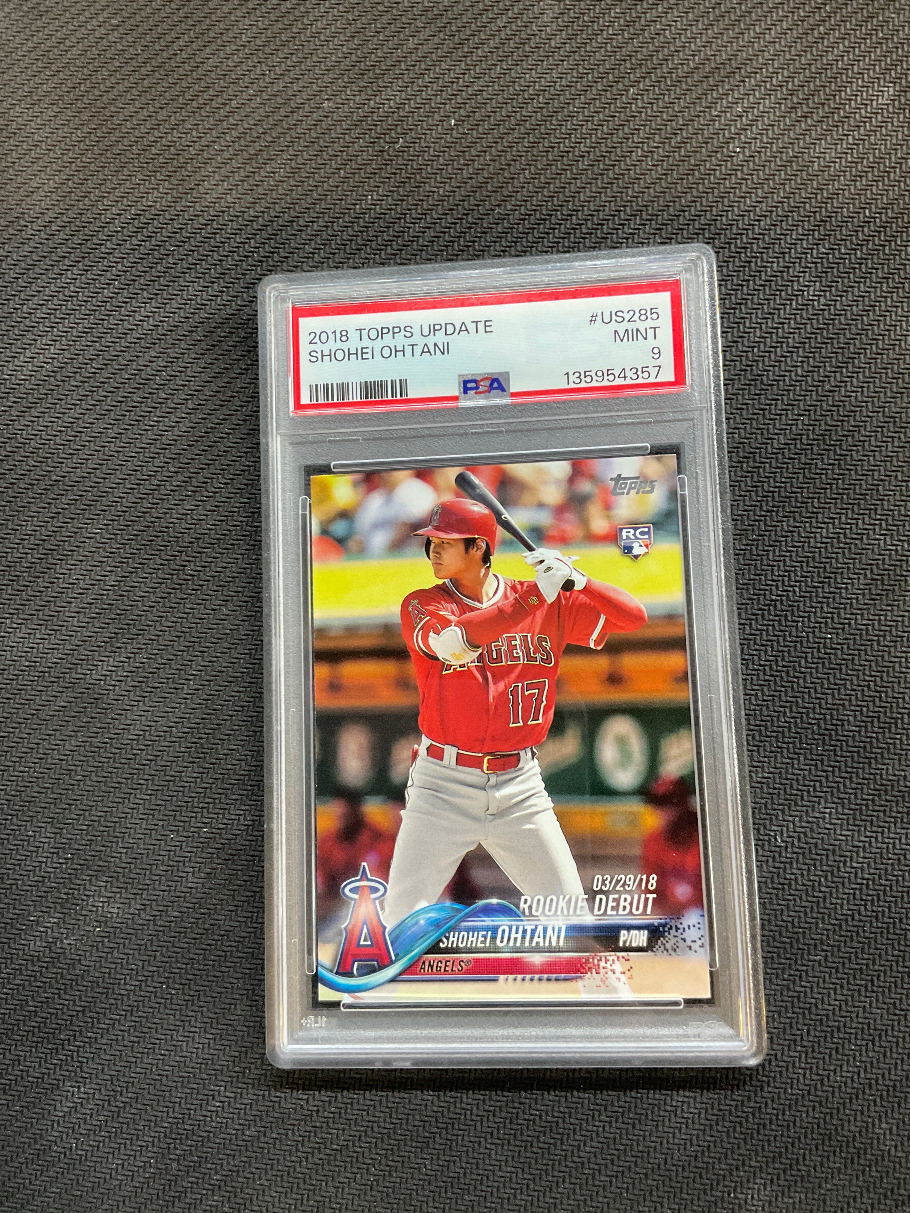 2018 Topps Update Shohei Ohtani #US285 Rookie PSA 9 Angels