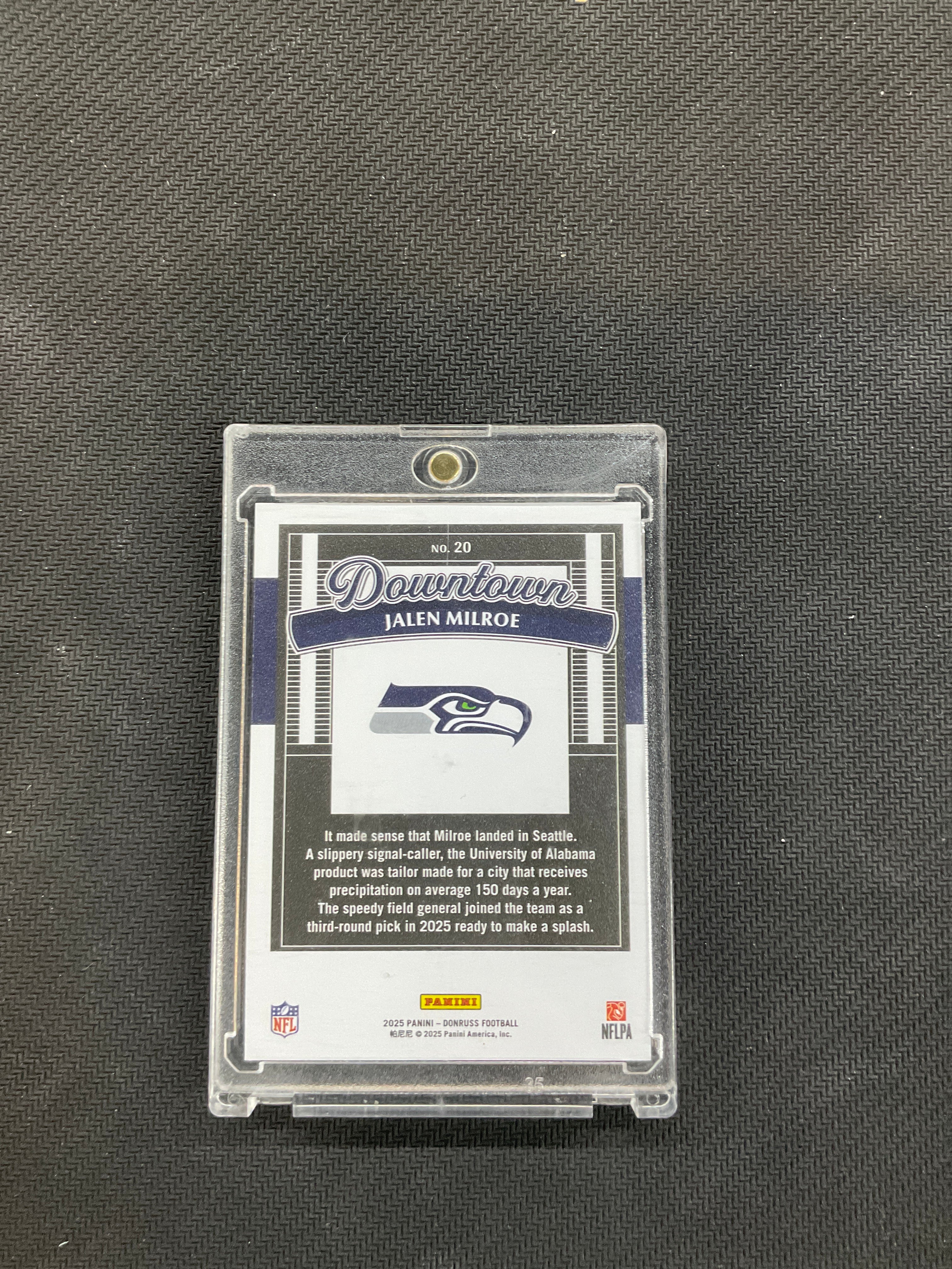 2025 Panini Donruss Jalen Milroe Downtown #20 Horizontal