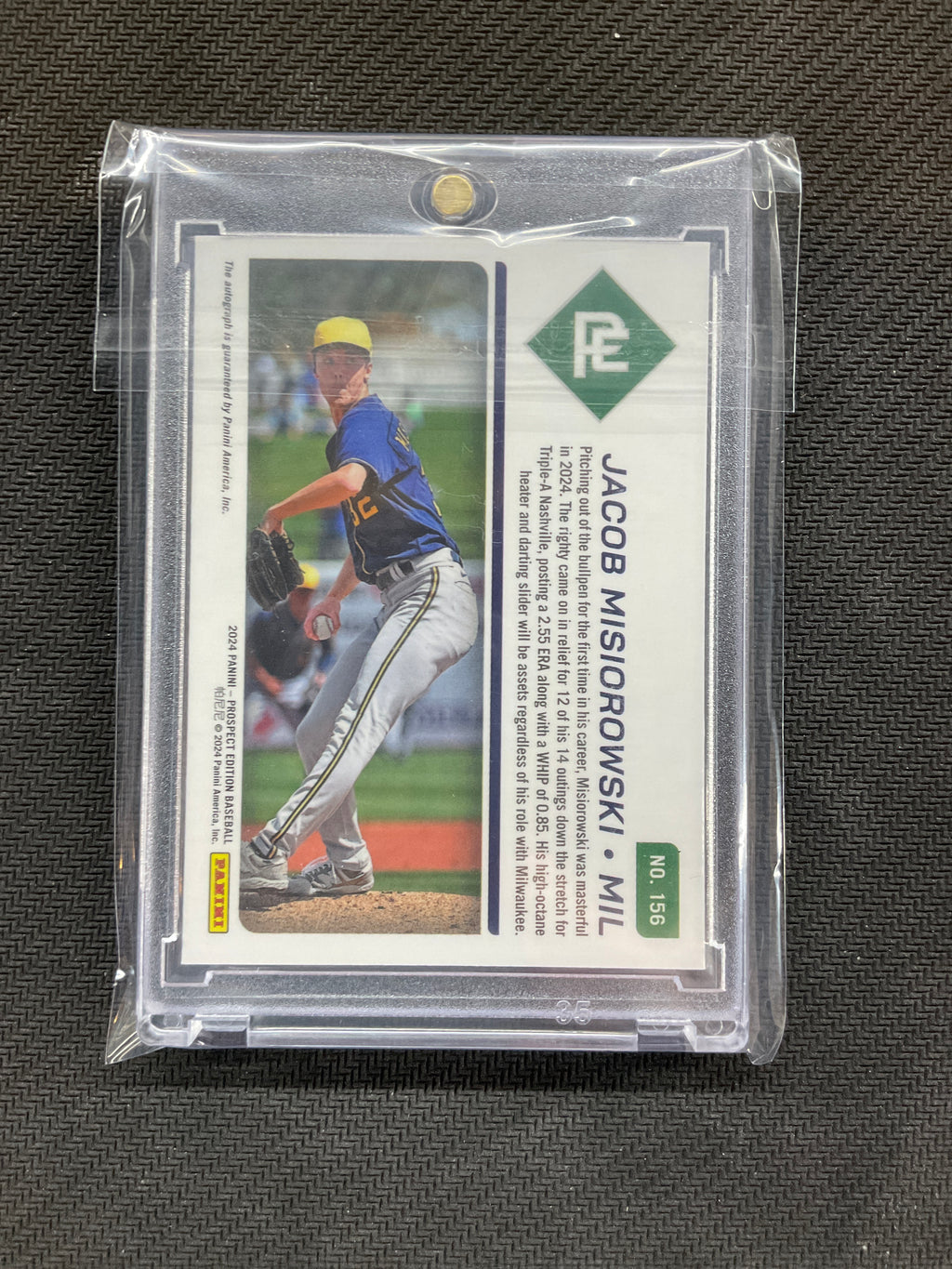 2024 Panini Prospect Edition Jacob Misiorowski Rookie Auto Brewers