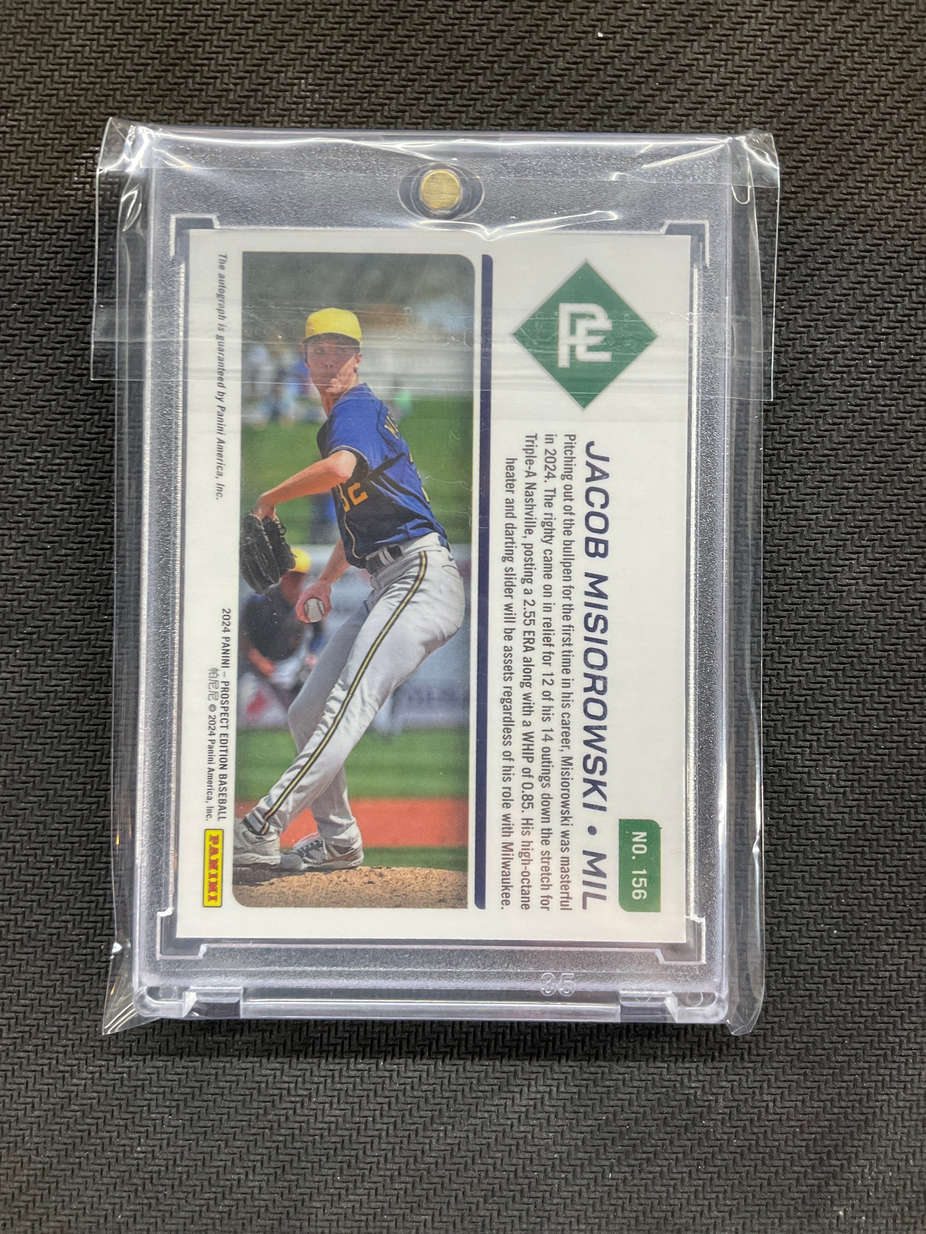 2024 Panini Prospect Edition Jacob Misiorowski Rookie Auto Brewers