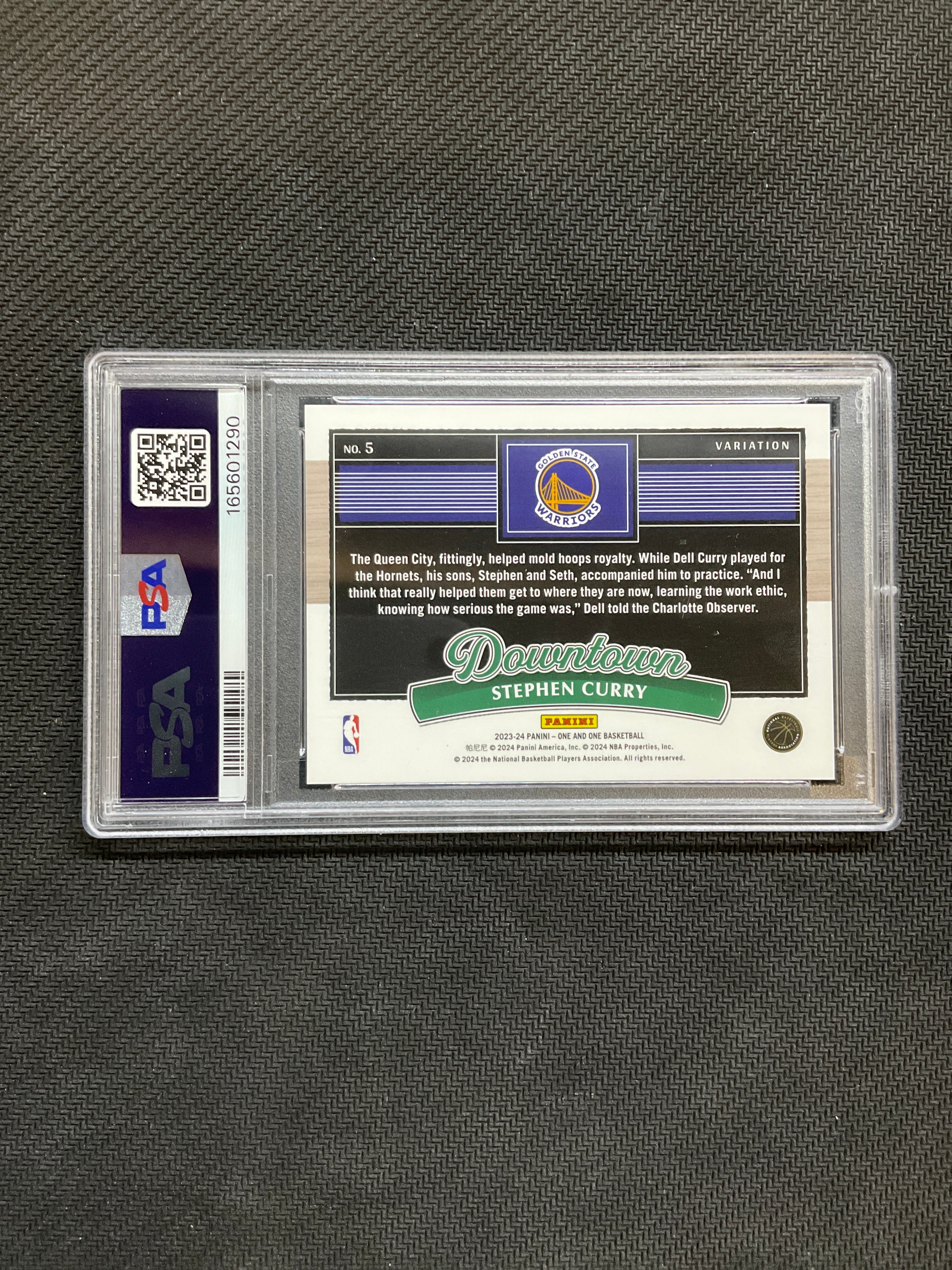 2023 Panini One And One Stephen Curry Downtown Variation PSA 9 Warriors
