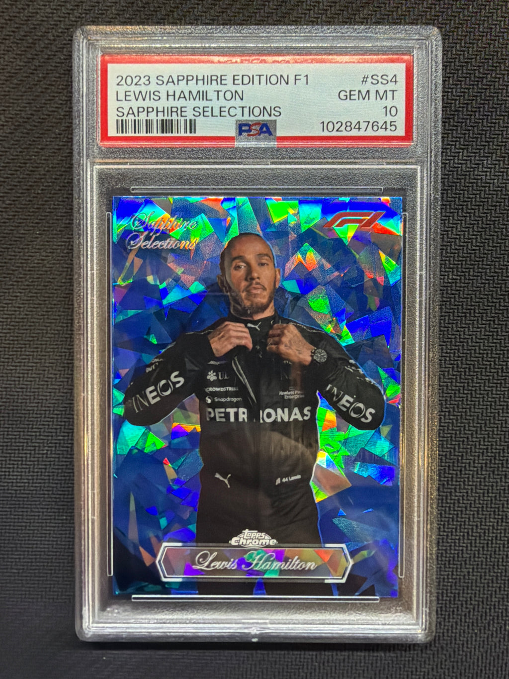 2023 Topps Chrome F1 Sapphire Lewis Hamilton Selections PSA 10 645