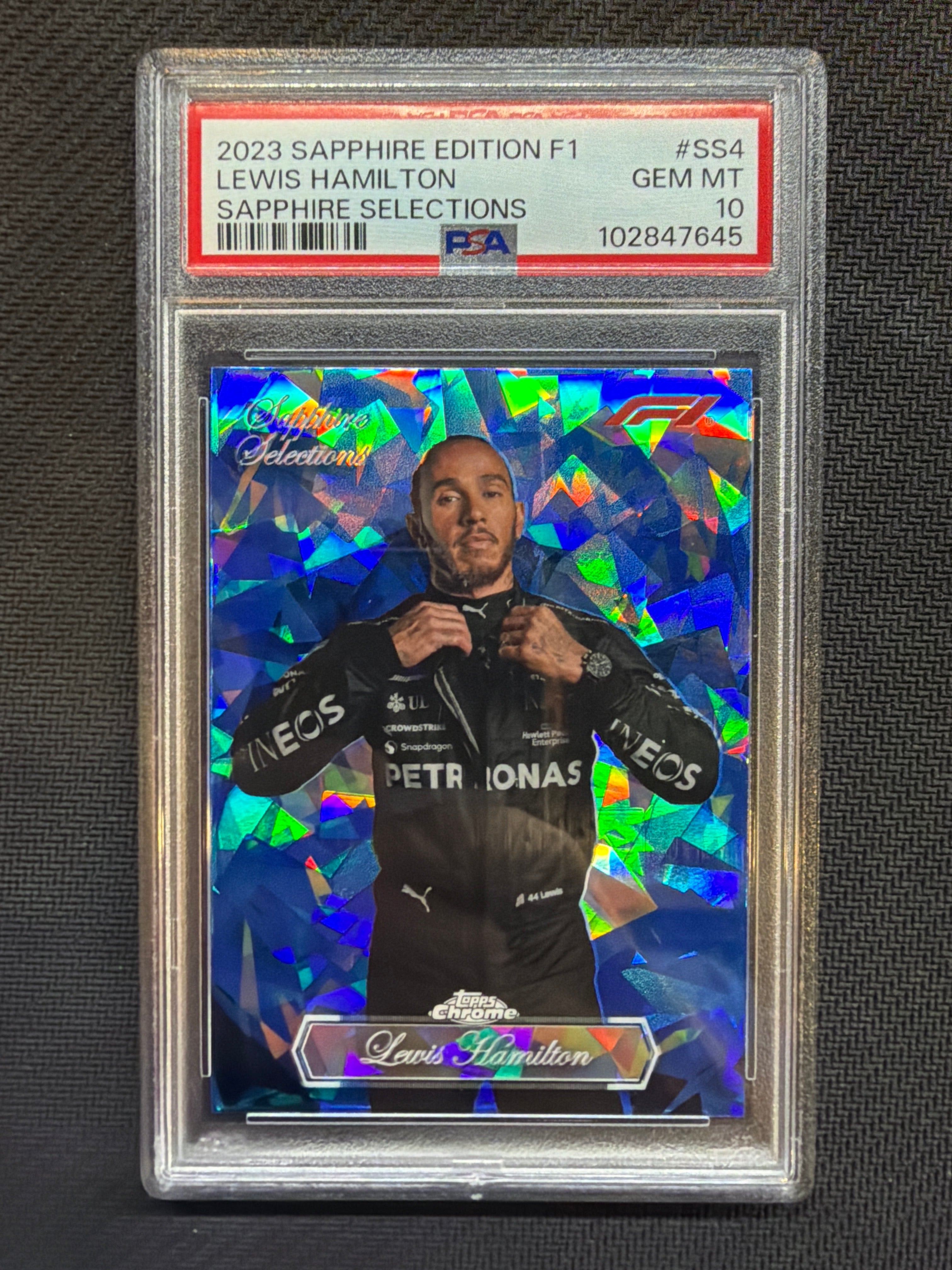 2023 Topps Chrome F1 Sapphire Lewis Hamilton Selections PSA 10 645