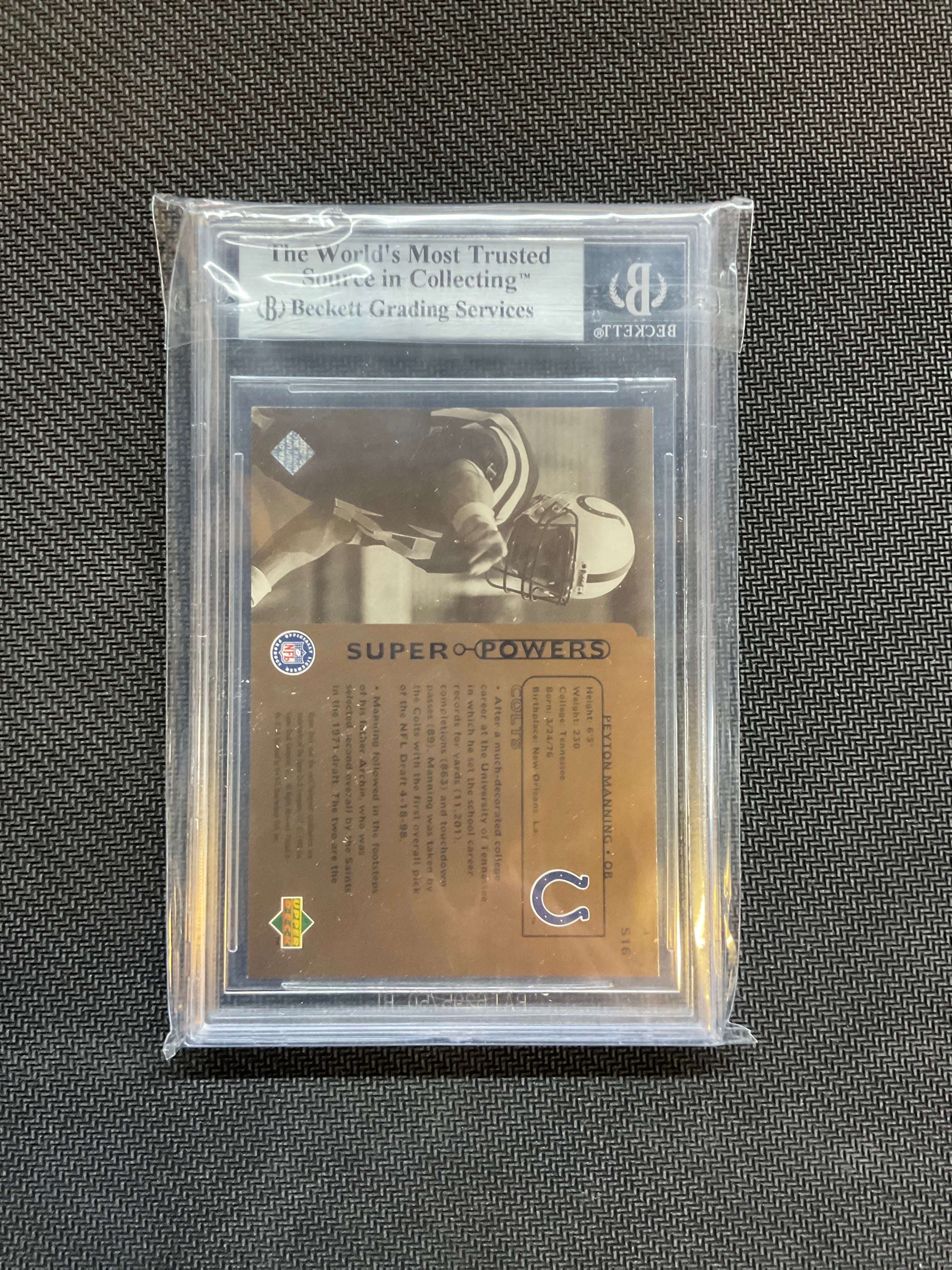 1998 Upper Deck Peyton Manning Rookie BGS 9 Colts