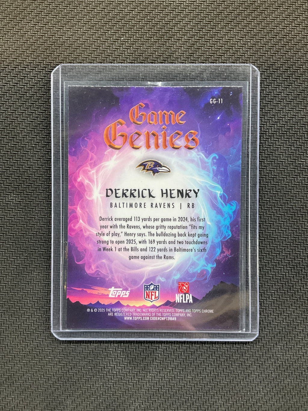 2025 Topps Chrome Derrick Henry Game Genies Case Hit