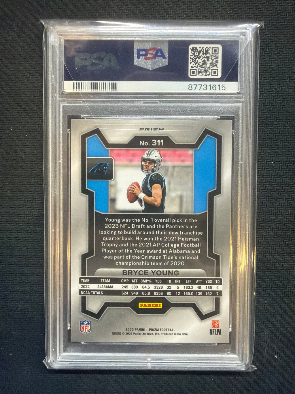 2023 Prizm Bryce Young Rookie Neon Green Pulsar #311 PSA 10 615