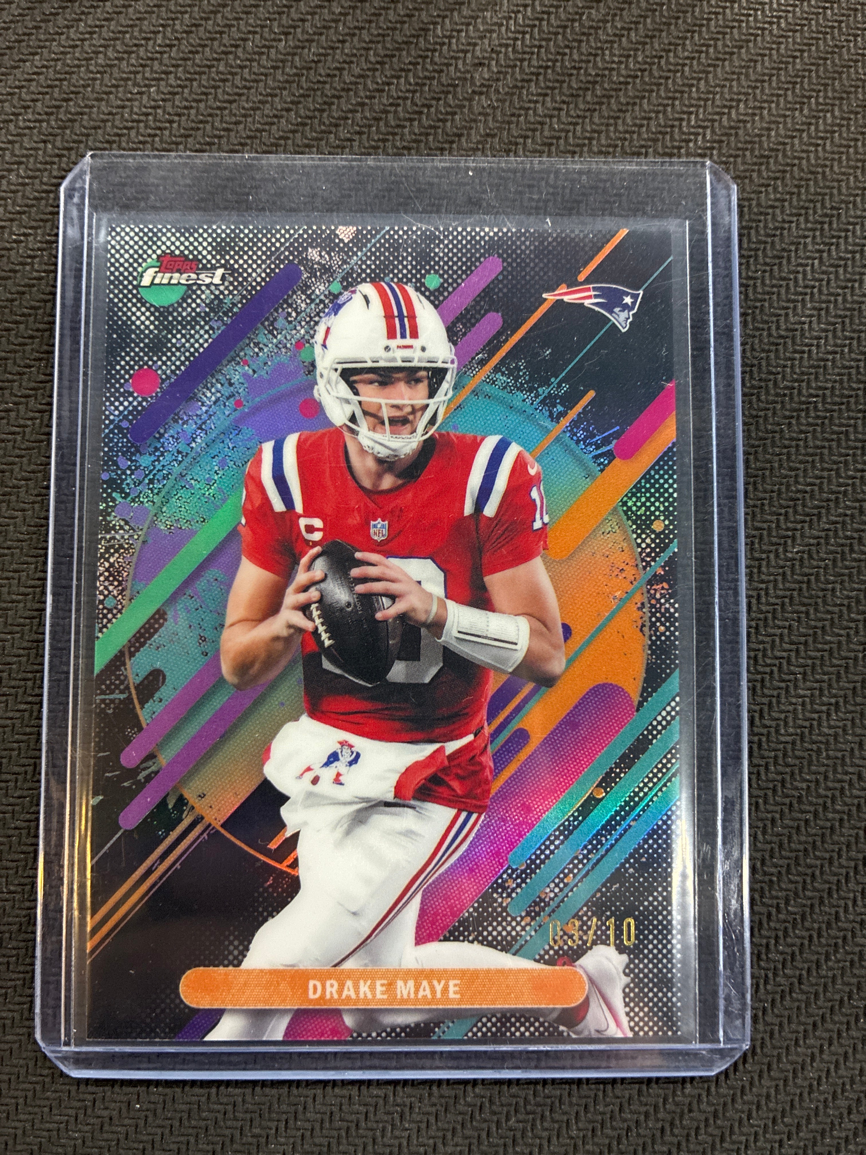 2025 Topps Finest Drake Maye Black Rare Parallel /10 Patriots