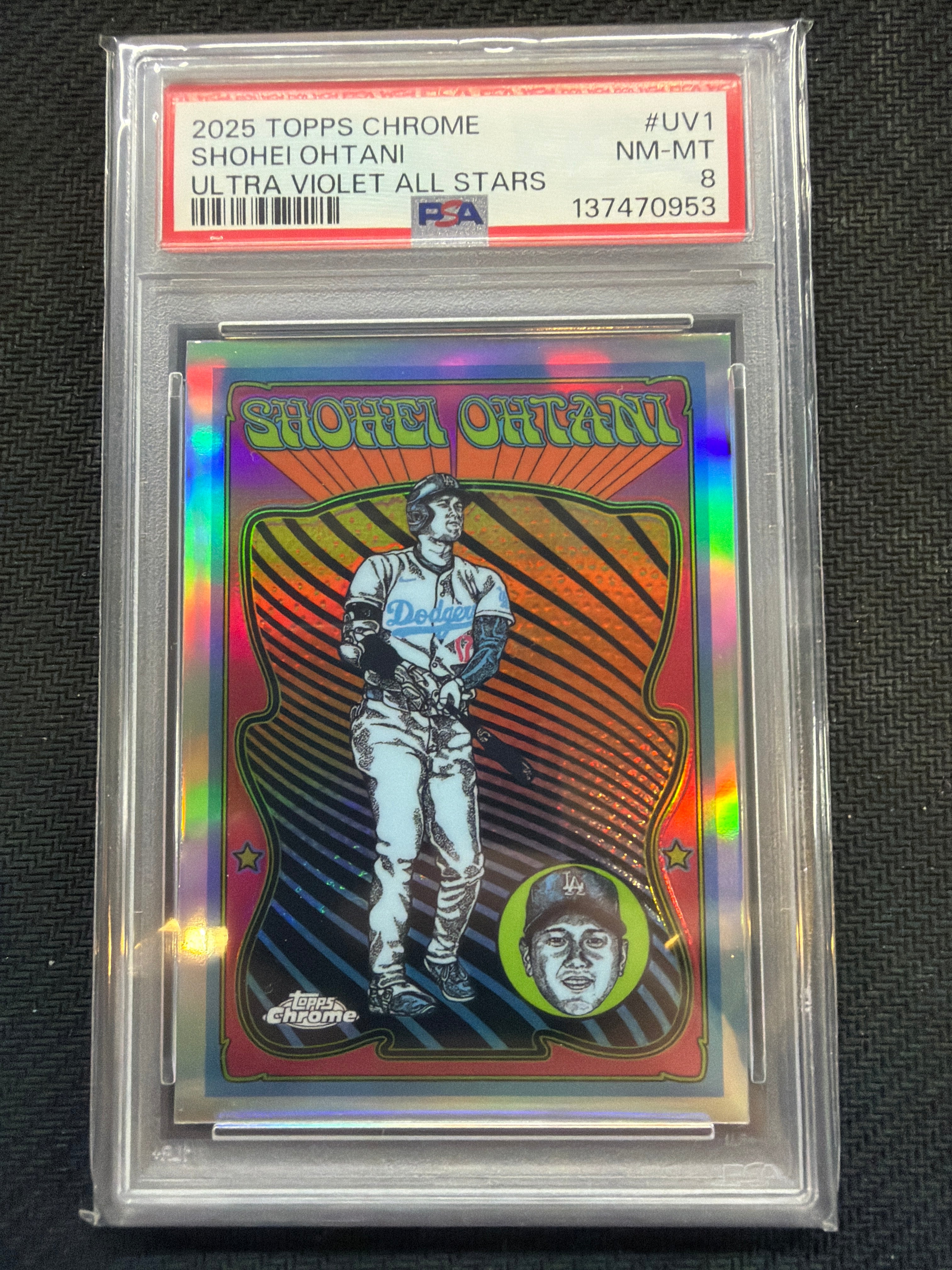 2025 Topps Chrome Shohei Ohtani Ultra Violet All Stars PSA 8