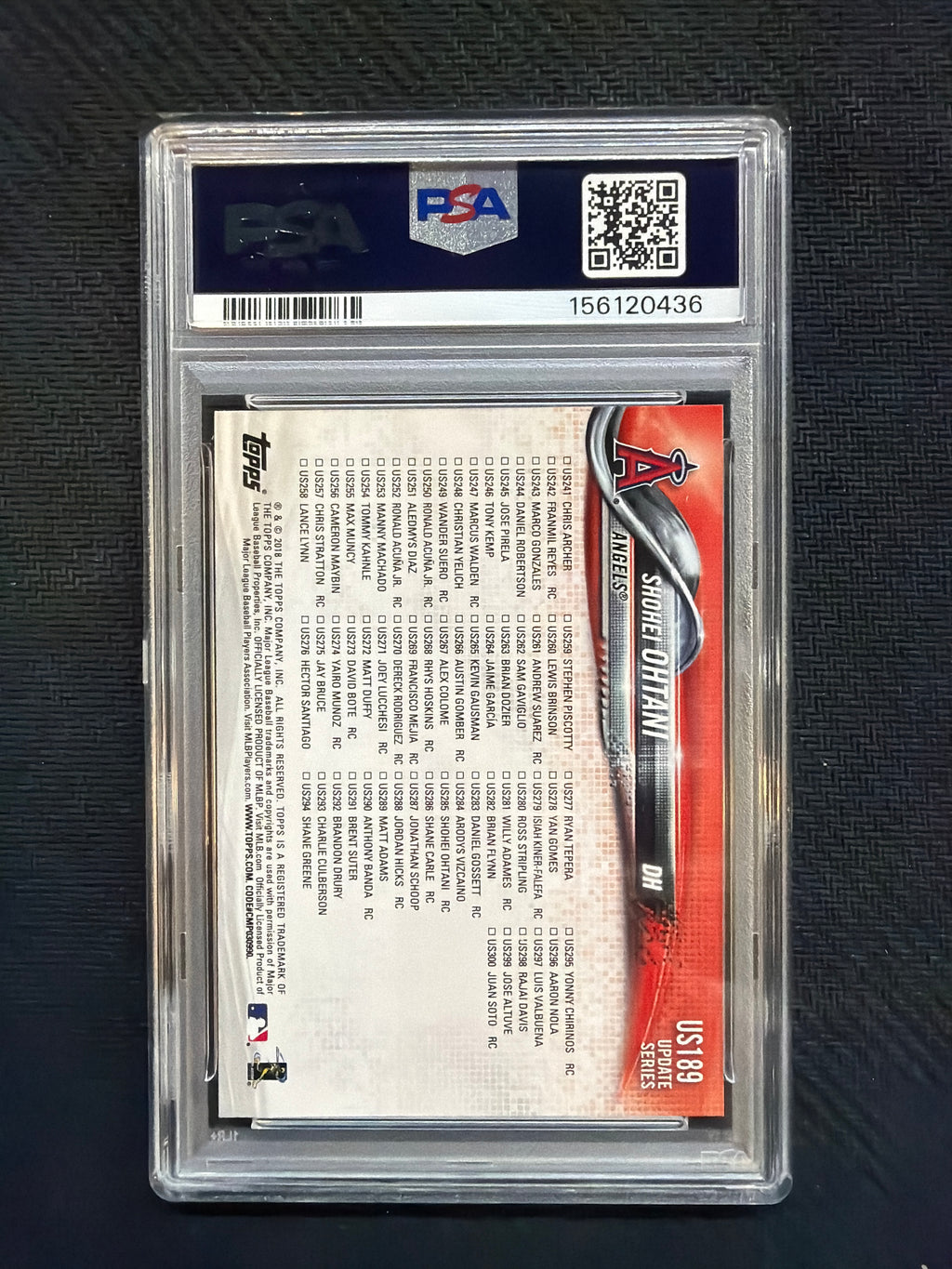 2018 Topps Update Shohei Ohtani 3 HR Game Streak PSA 9 436