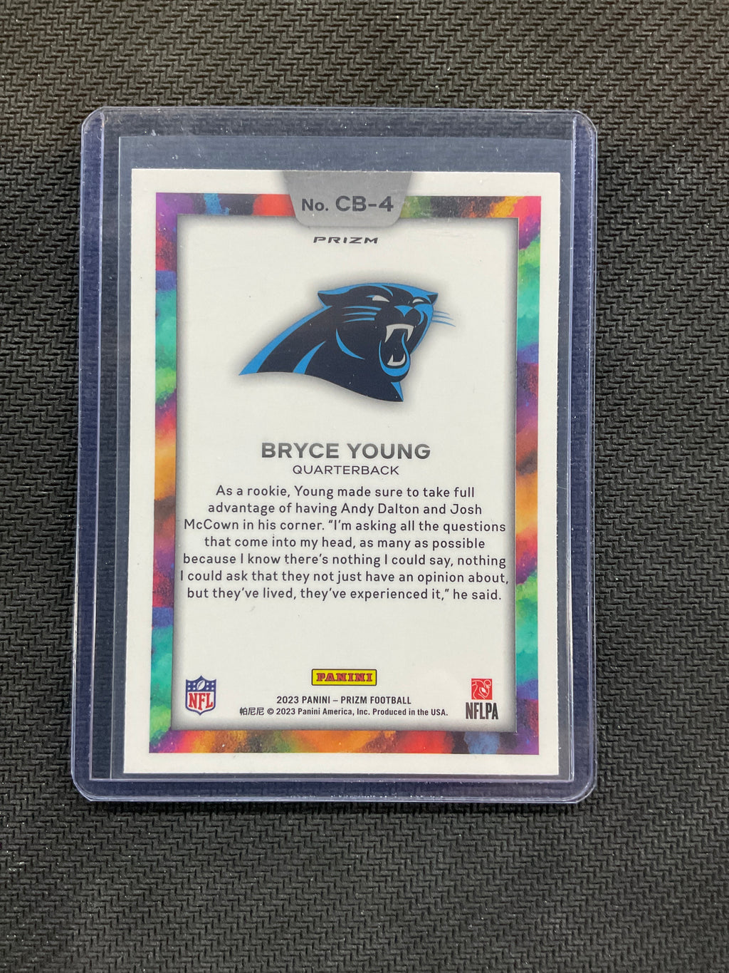 2023 Prizm Bryce Young Color Blast Panthers