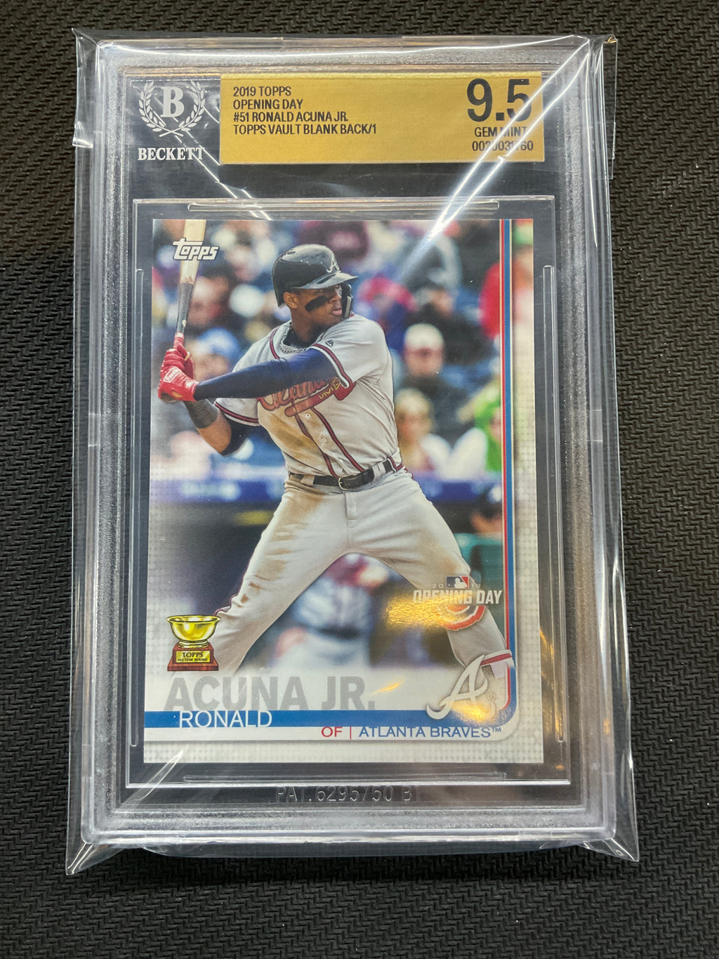2019 Topps Opening Day Ronald Acuna Jr. BGS 9.5 Braves