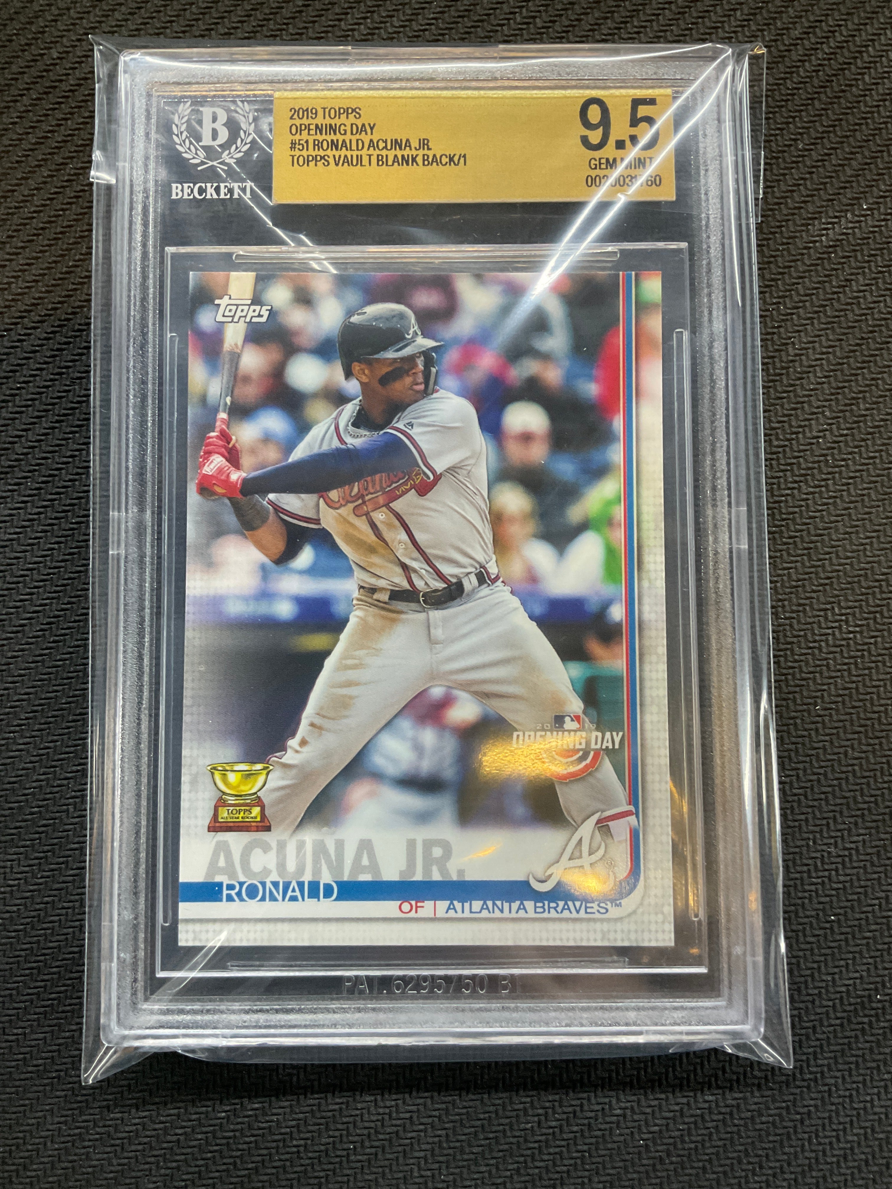 2019 Topps Opening Day Ronald Acuna Jr. BGS 9.5 Braves
