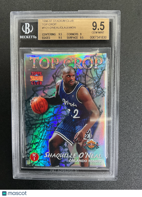 1996 Topps Stadium Club Top Crop O'Neal Olajuwon BGS 9.5