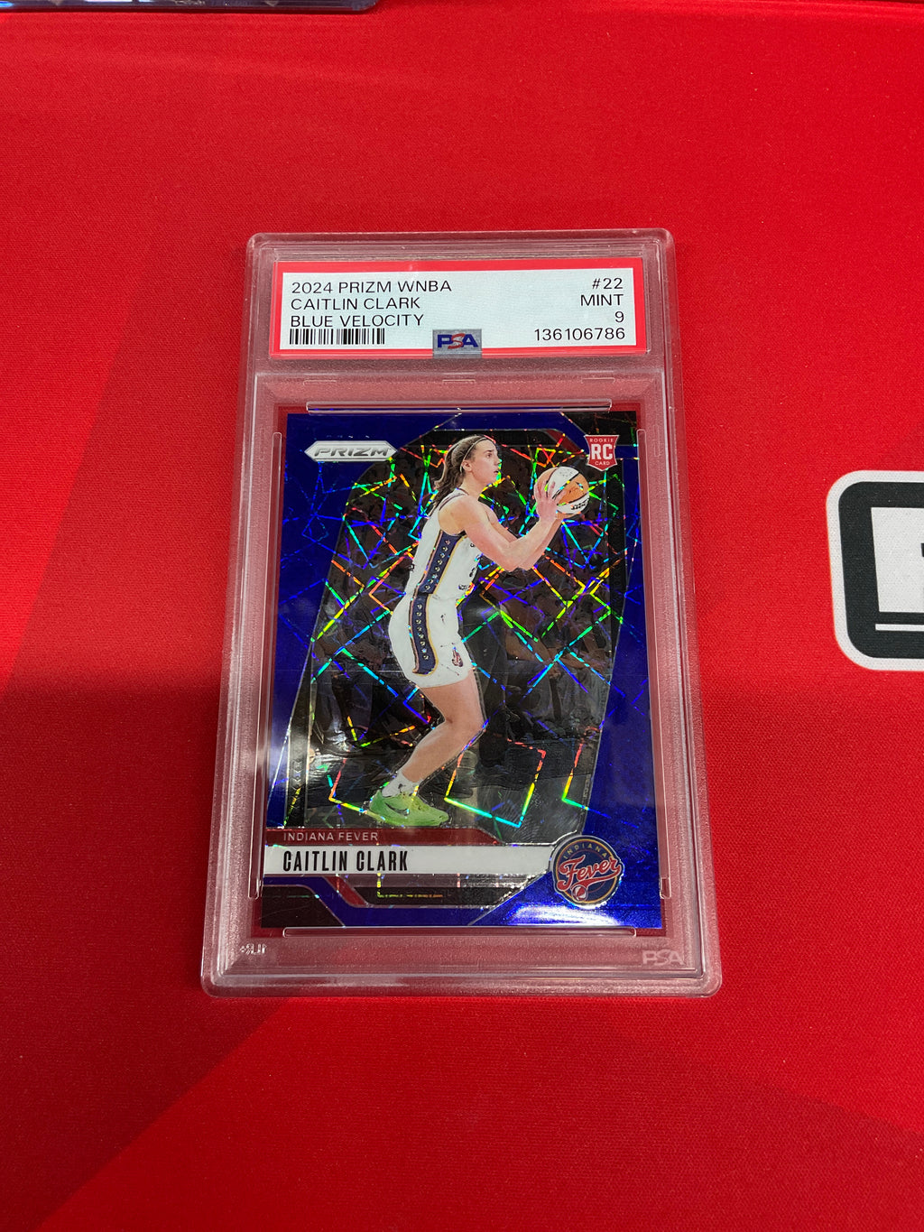 2024 Prizm WNBA Caitlin Clark Rookie Blue Velocity PSA 9