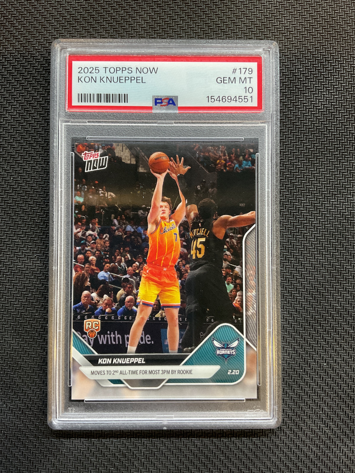2025 Topps Now Kon Knueppel Rookie #179 PSA 10 551