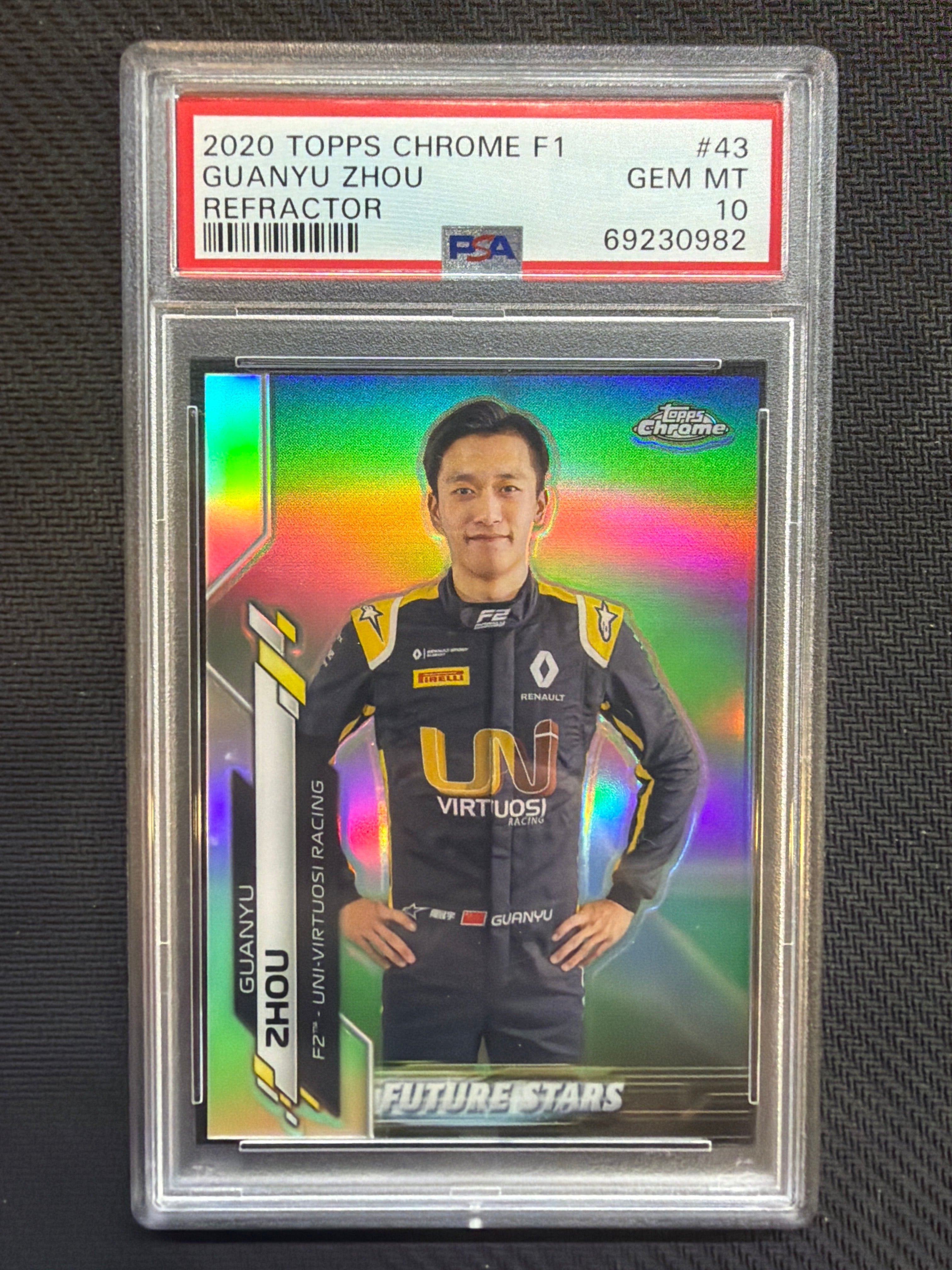 2020 Topps Chrome F1 Guanyu Zhou Rookie Refractor PSA 10 982