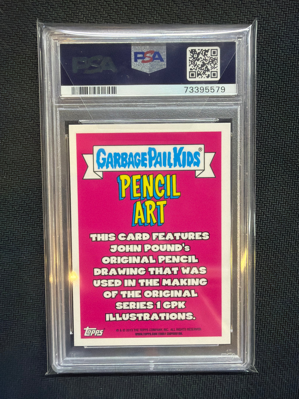 2013 Garbage Pail Kids Thin Lynn Chrome Series 1 Pencil Art PSA 10