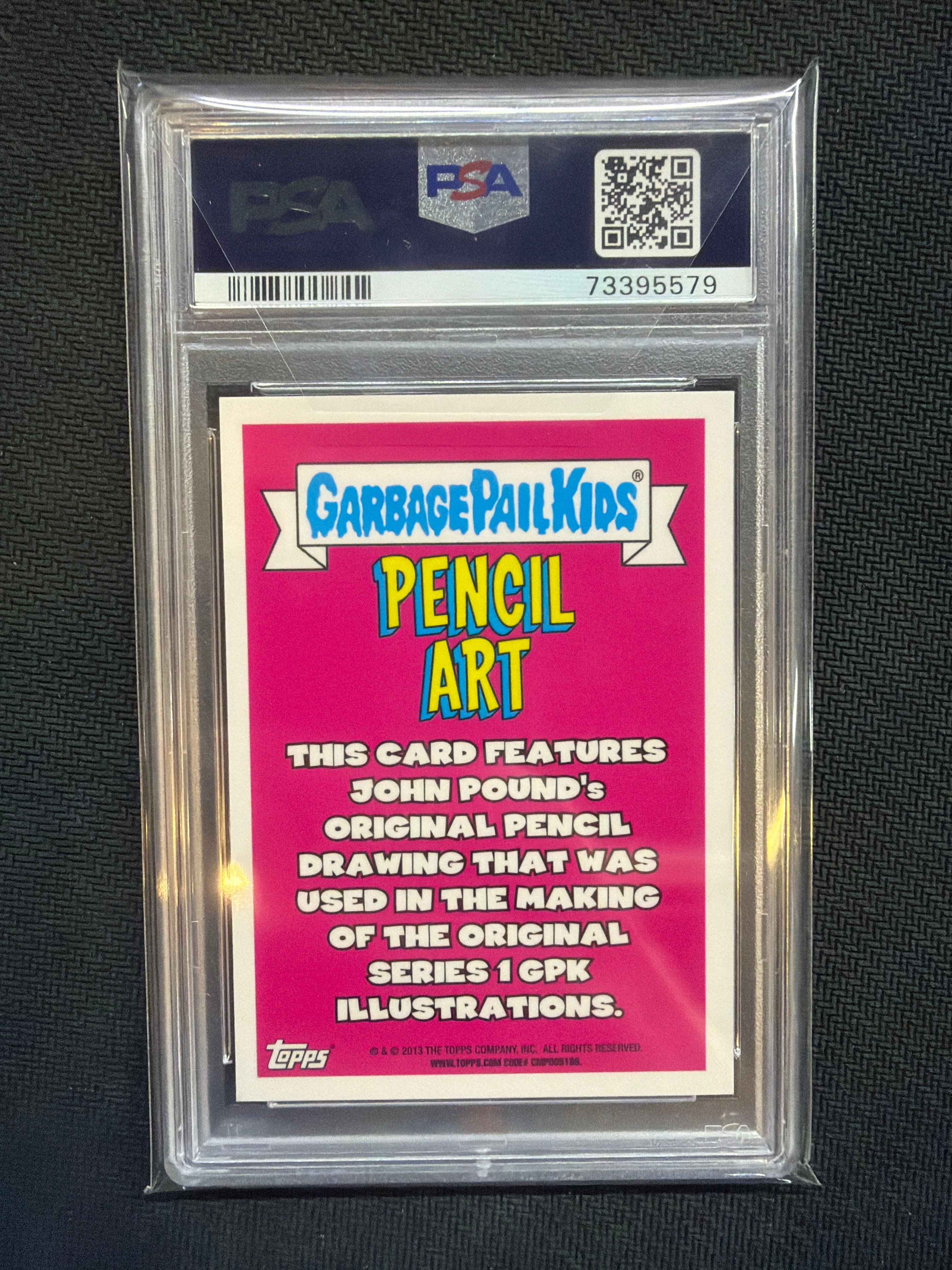 2013 Garbage Pail Kids Thin Lynn Chrome Series 1 Pencil Art PSA 10