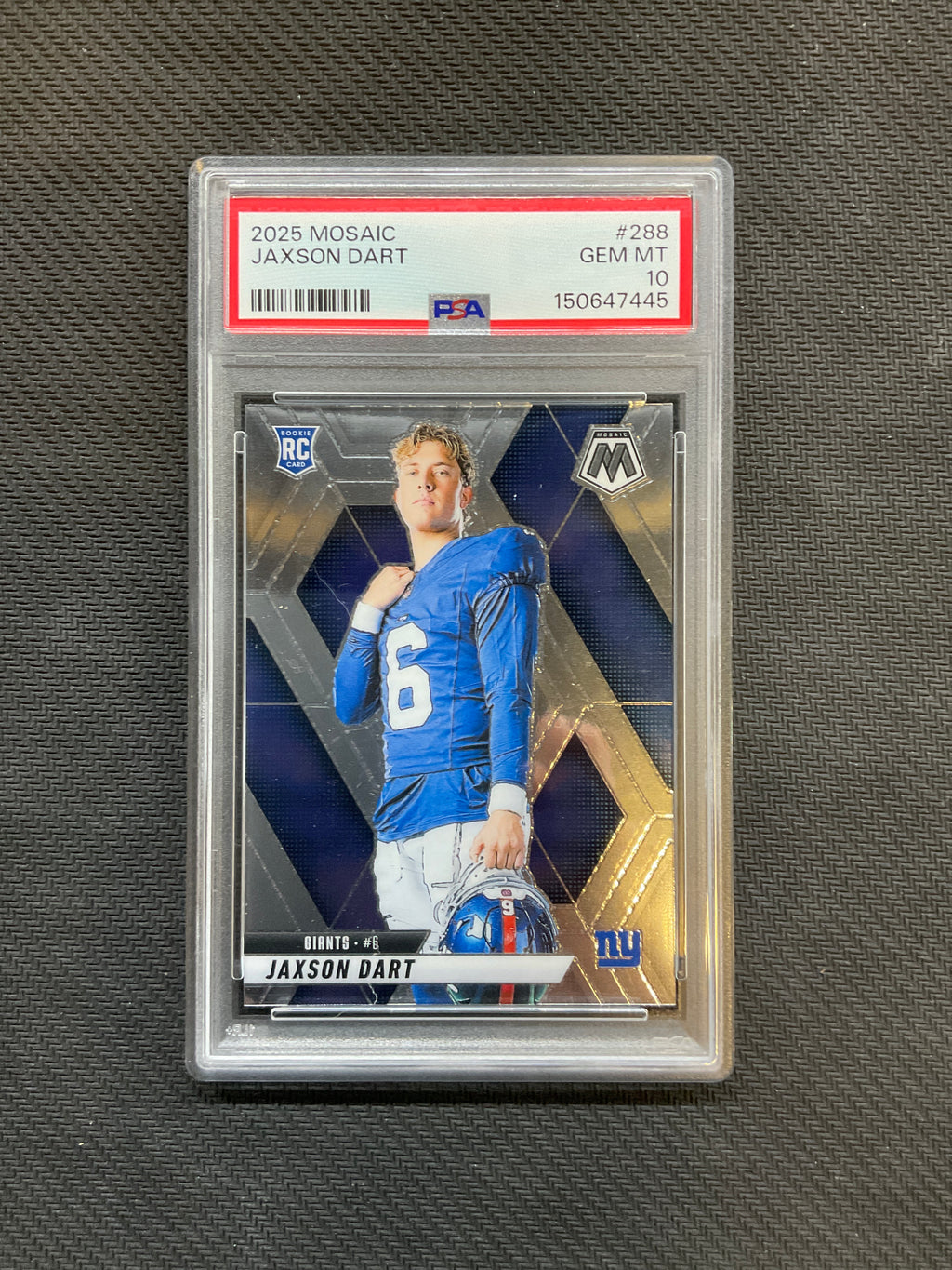 2025 Mosaic Jaxson Dart Rookie #288 PSA 10 Giants