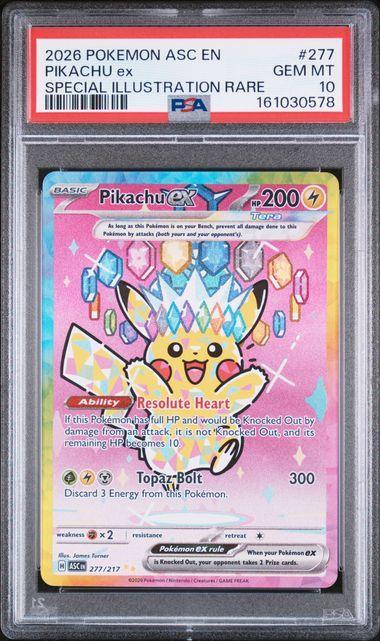 2026 Pokemon Ascended Heroes Pikachu ex 277 PSA 10
