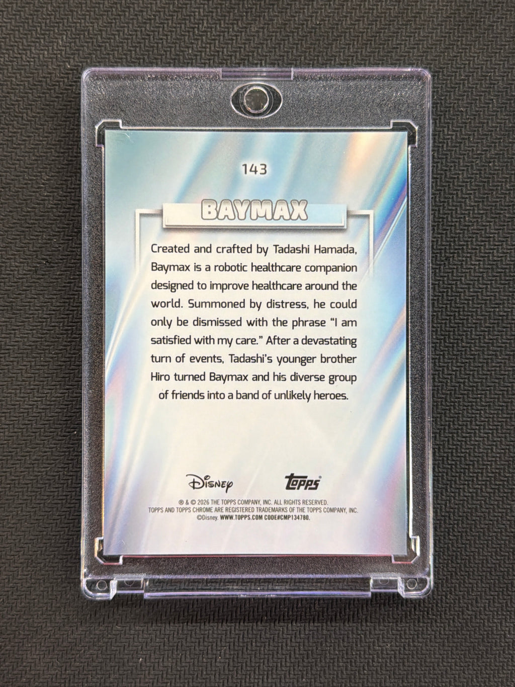 2026 Topps Chrome Disney Baymax Mickey Black Red /28