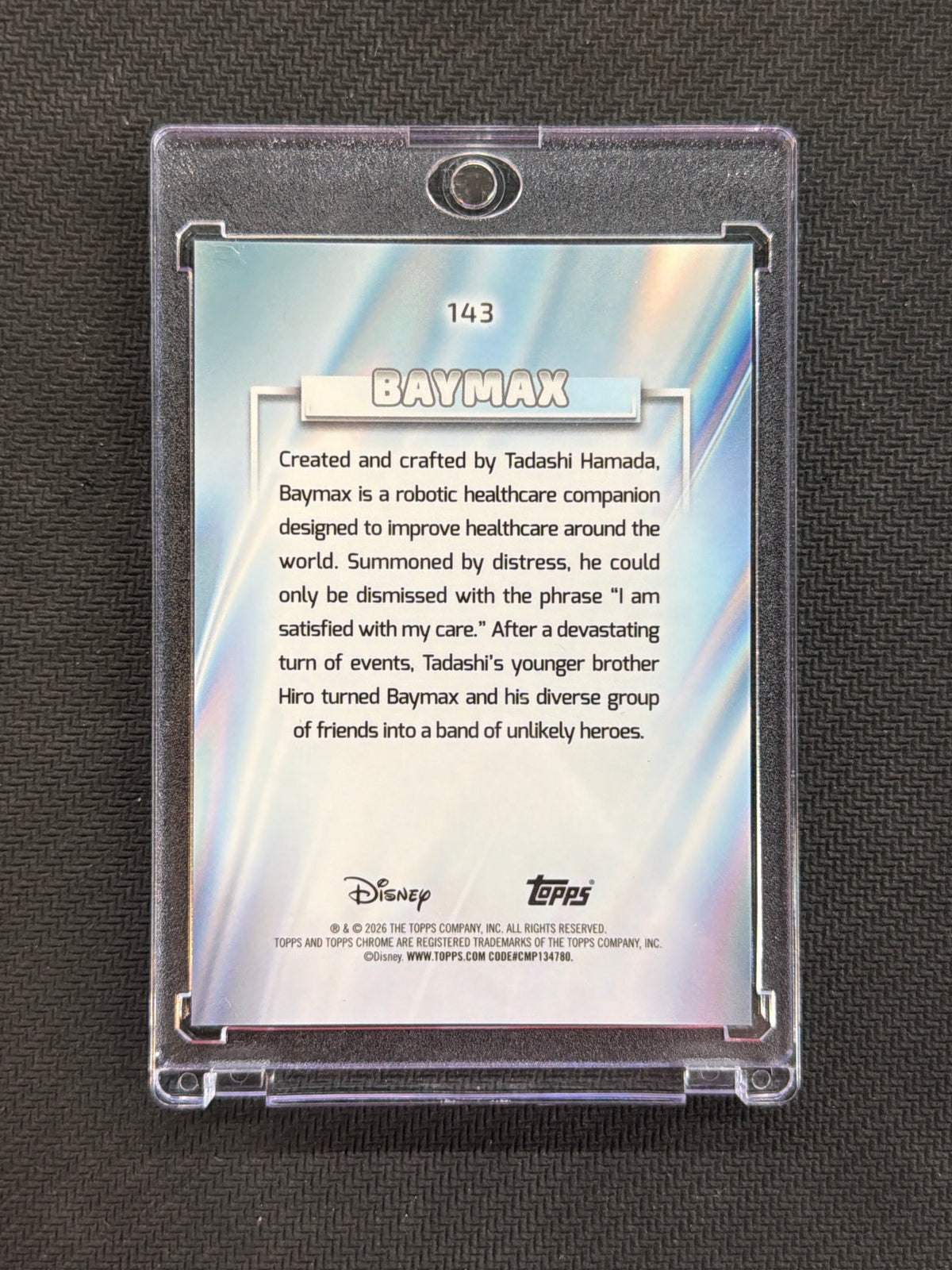 2026 Topps Chrome Disney Baymax Mickey Black Red /28