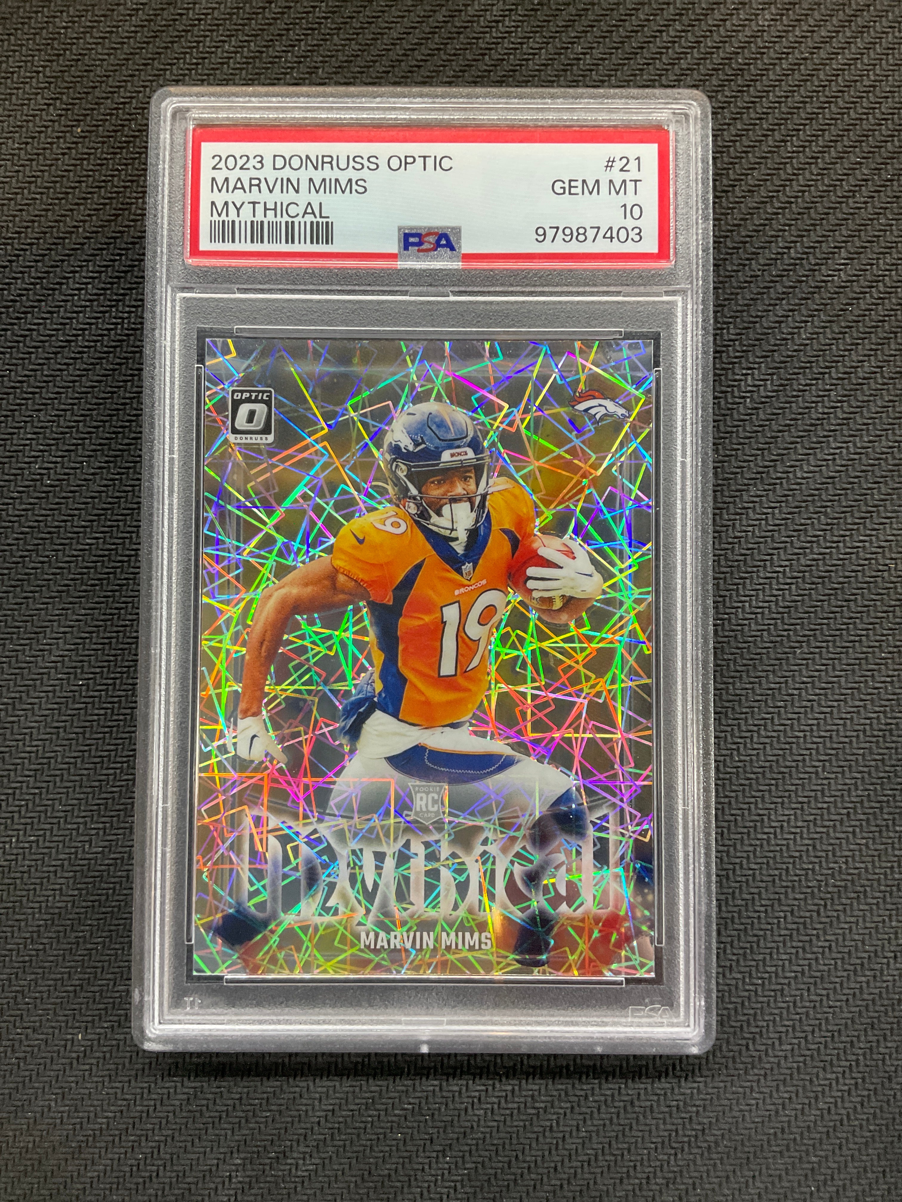 2023 Donruss Optic Marvin Mims Mythical #21 PSA 10 403