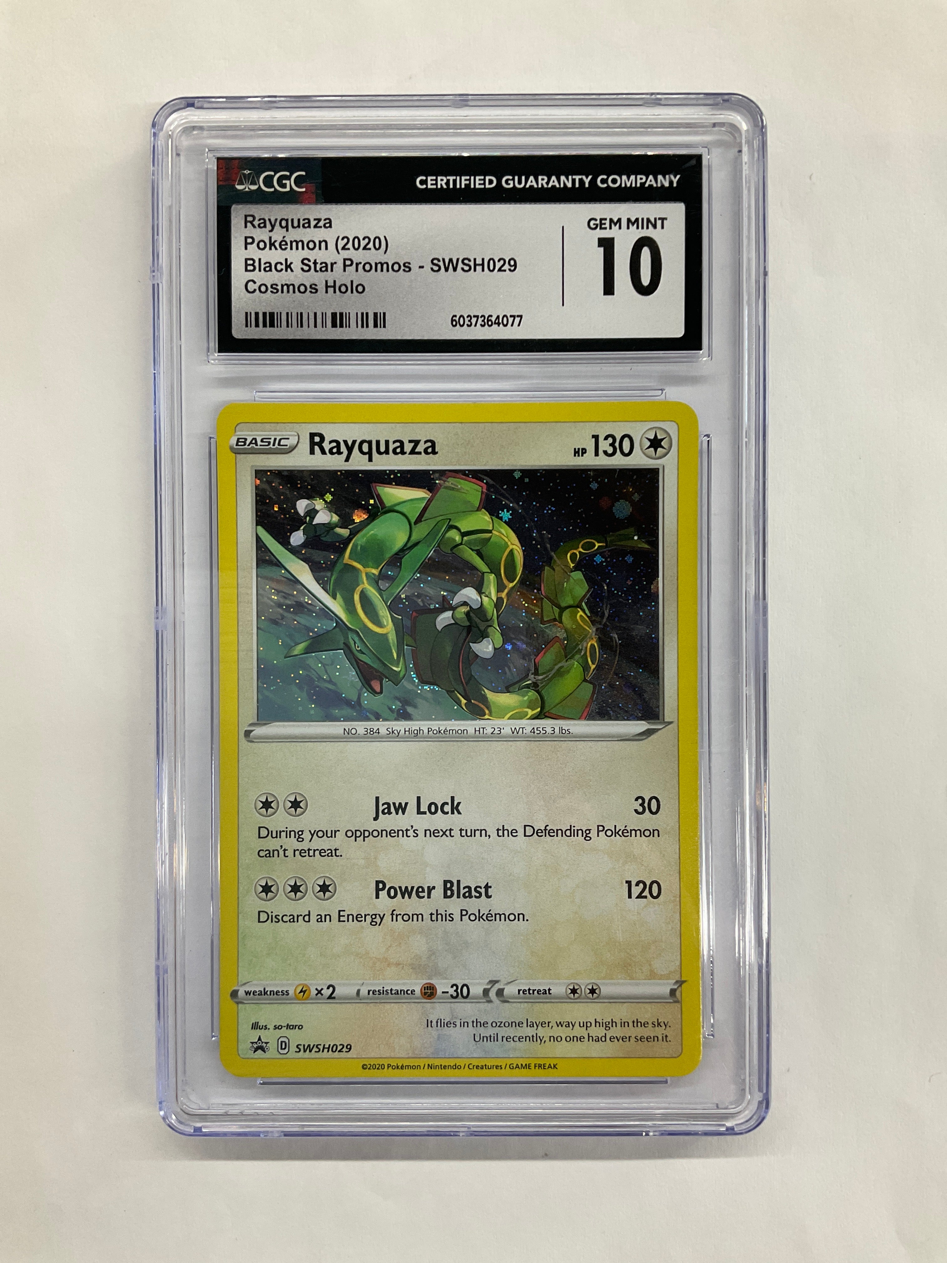 2020 Pokemon Promo Rayquaza SWSH029 CGC 10