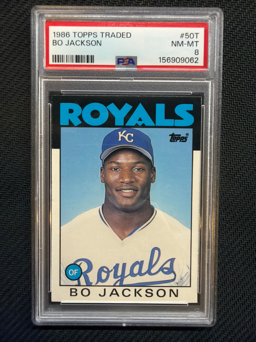 1986 Topps Traded Bo Jackson #50T PSA 8 Royals 062