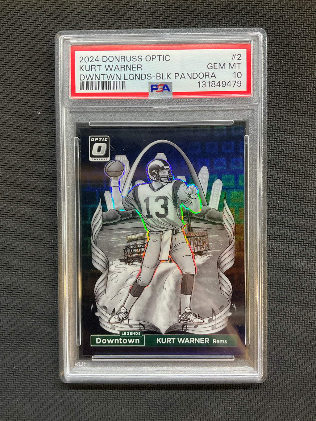 2024 Donruss Optic Kurt Warner Downtown! Optic Pandora /25 PSA 10 479