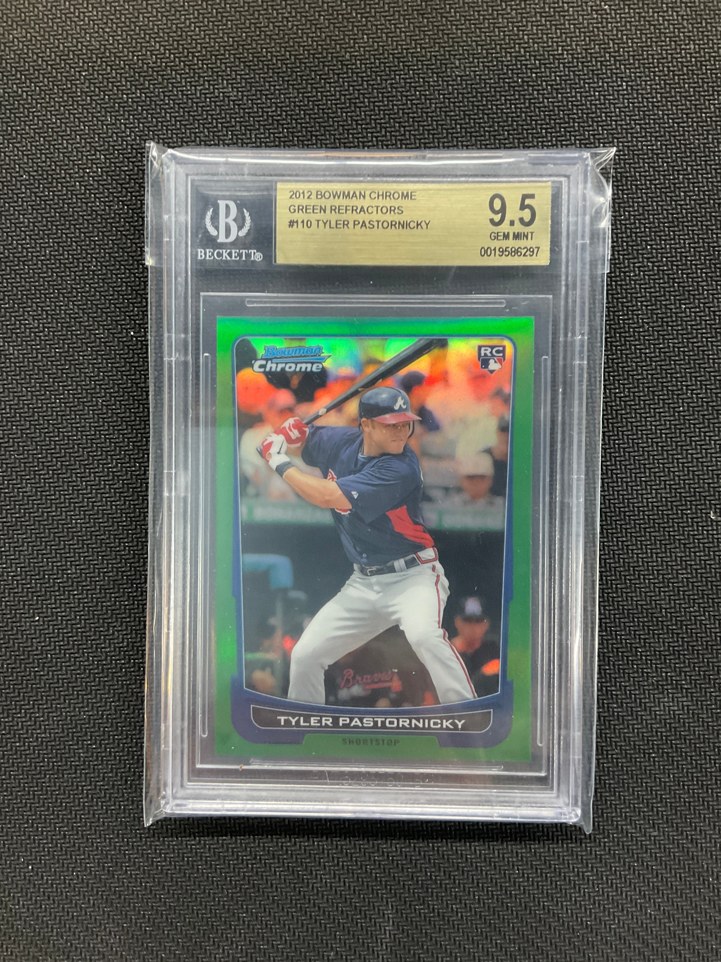 2012 Bowman Chrome Tyler Pastornicky Green Refractor Rookie BGS 9.5 Braves