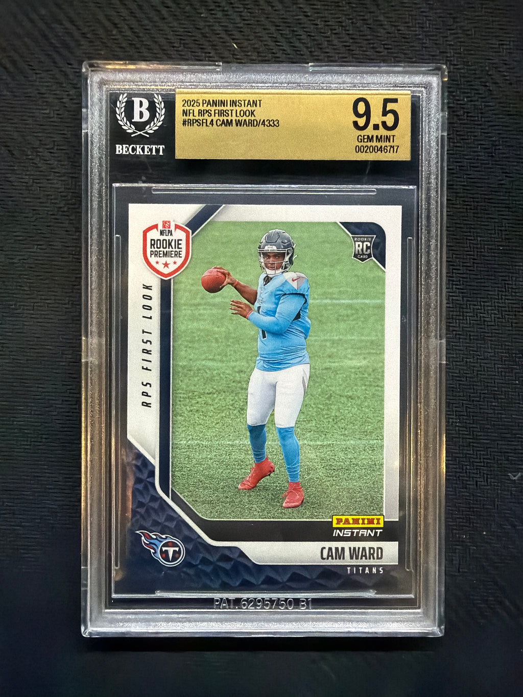 2025 Panini Instant Cam Ward Rookie BGS 9.5 Titans 717