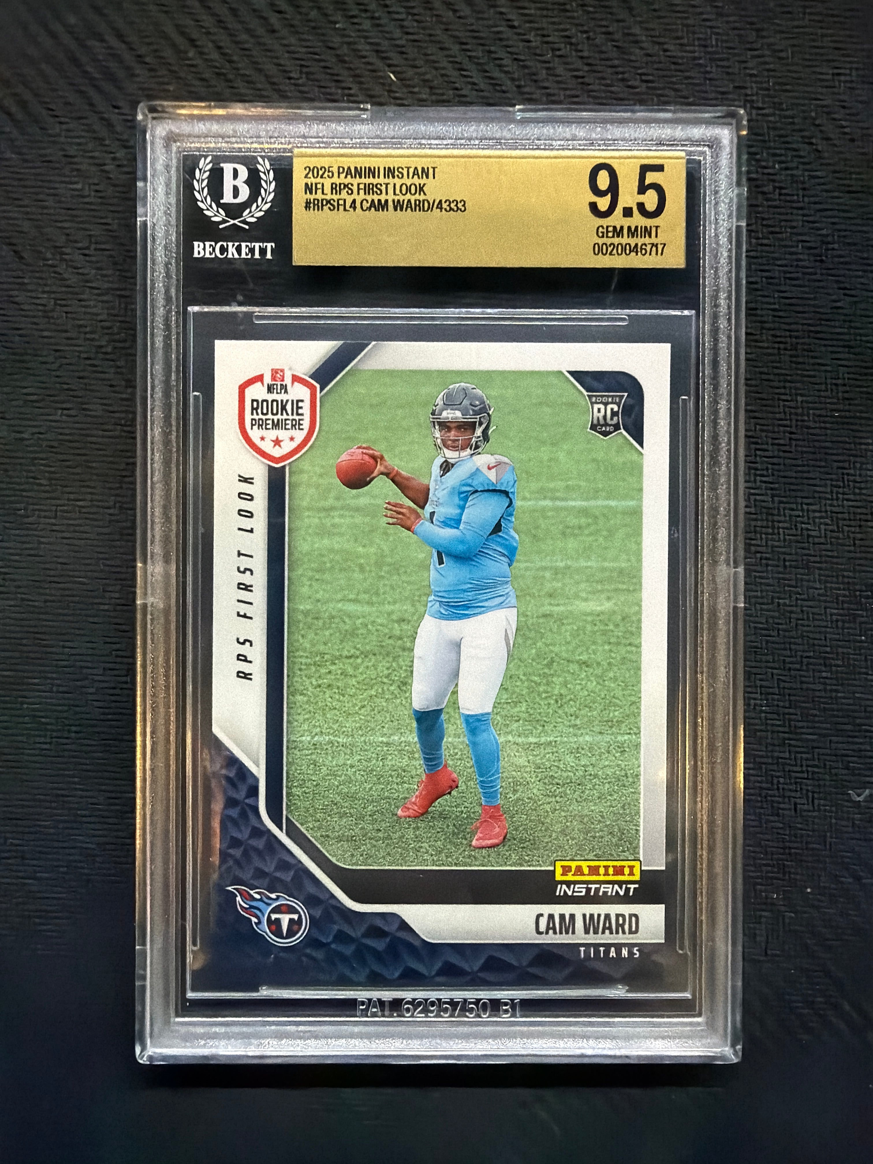 2025 Panini Instant Cam Ward Rookie BGS 9.5 Titans 717