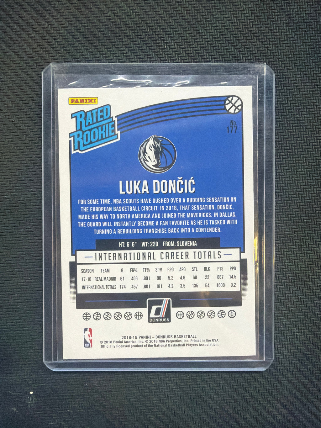 2018 Panini Donruss Luka Doncic Rated Rookie