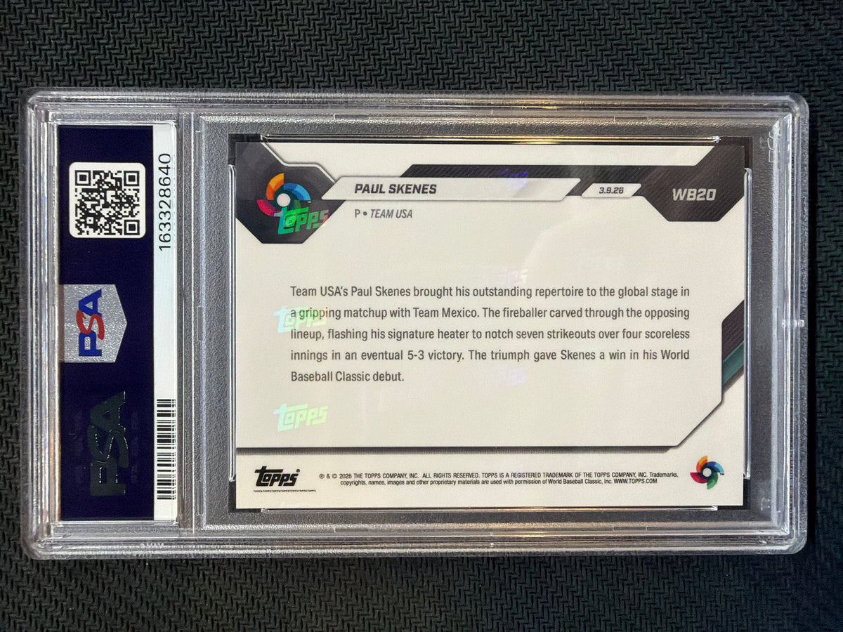 2026 Topps Now WBC Paul Skenes #WB20 PSA 10 640