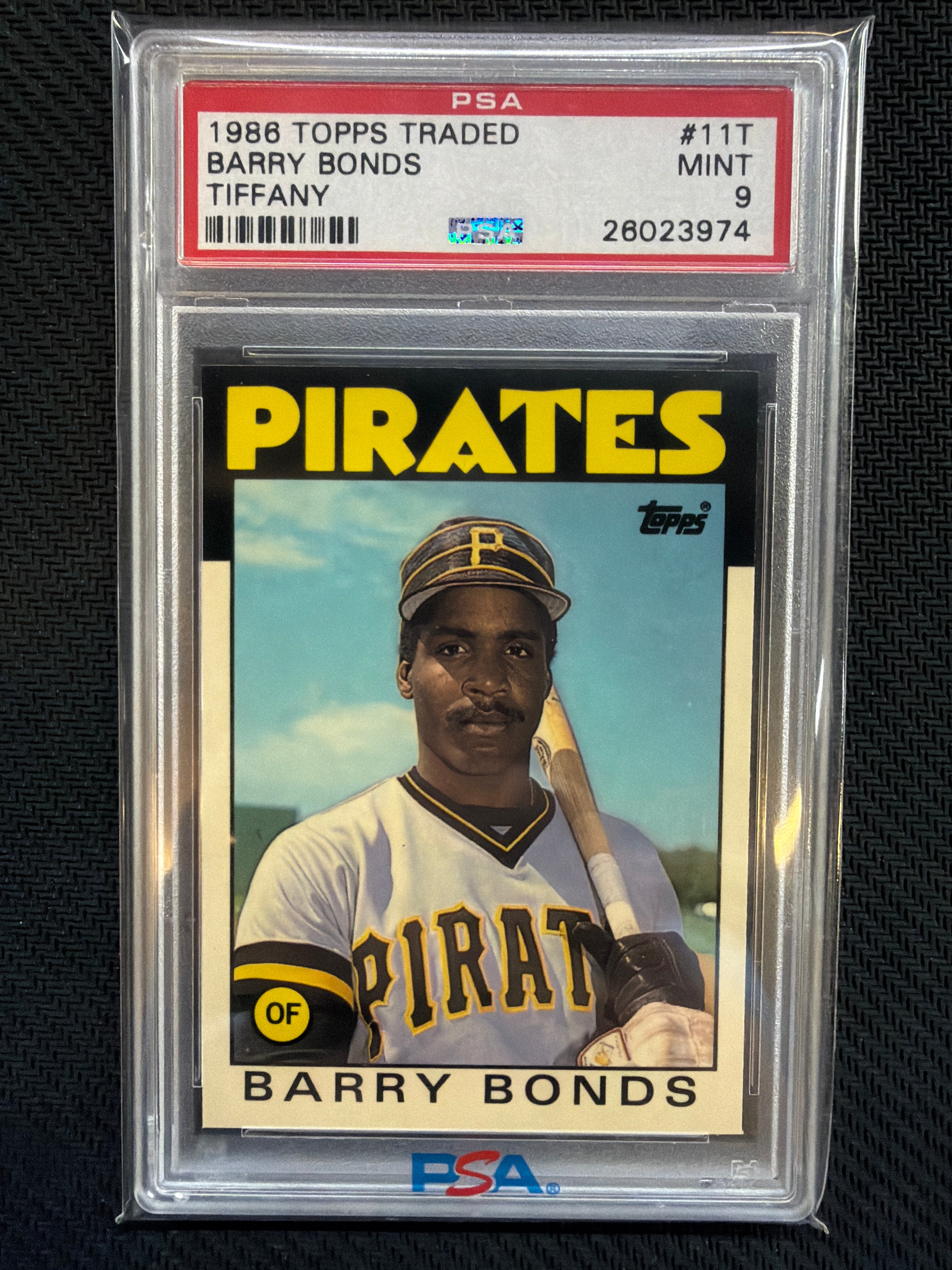 1986 Topps Traded Barry Bonds Tiffany #11T PSA 9 Pirates