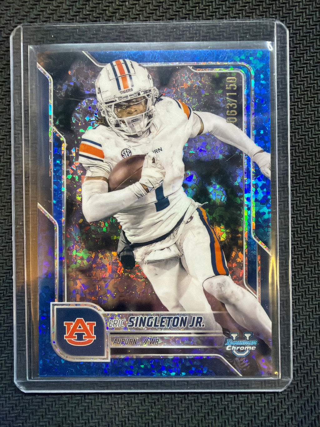 2025 Bowman Chrome U Eric Singleton Blue /150 Auburn