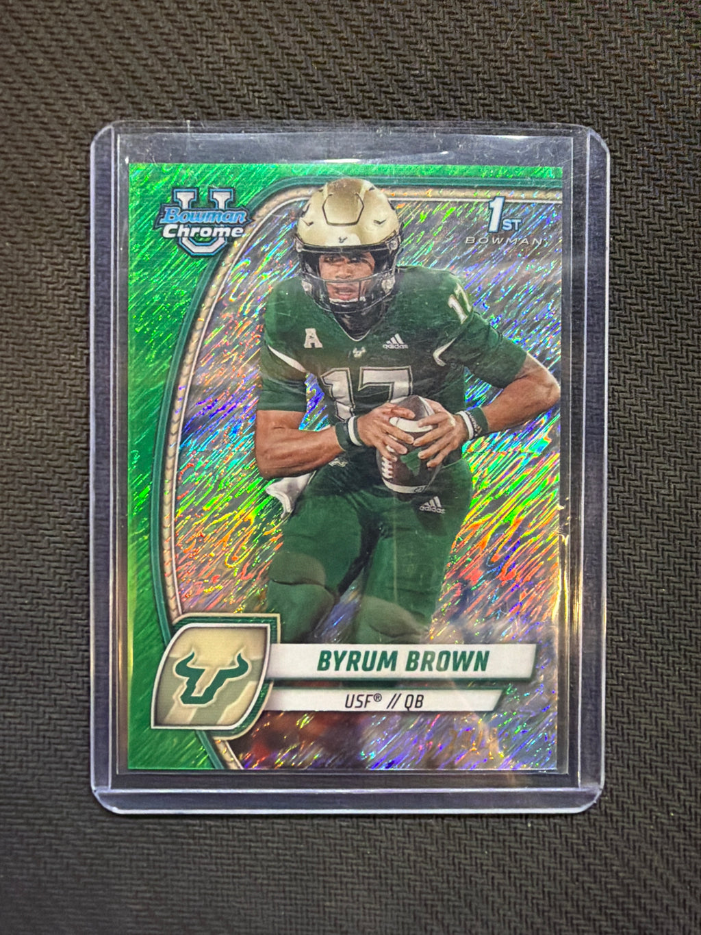 2024 Bowman U Chrome Byrum Brown Green Shimmer /99 Auburn