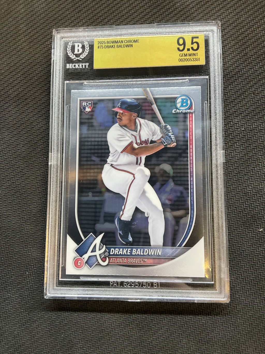 2025 Bowman Chrome #75 Drake Baldwin Rookie BGS 9.5 Braves 351